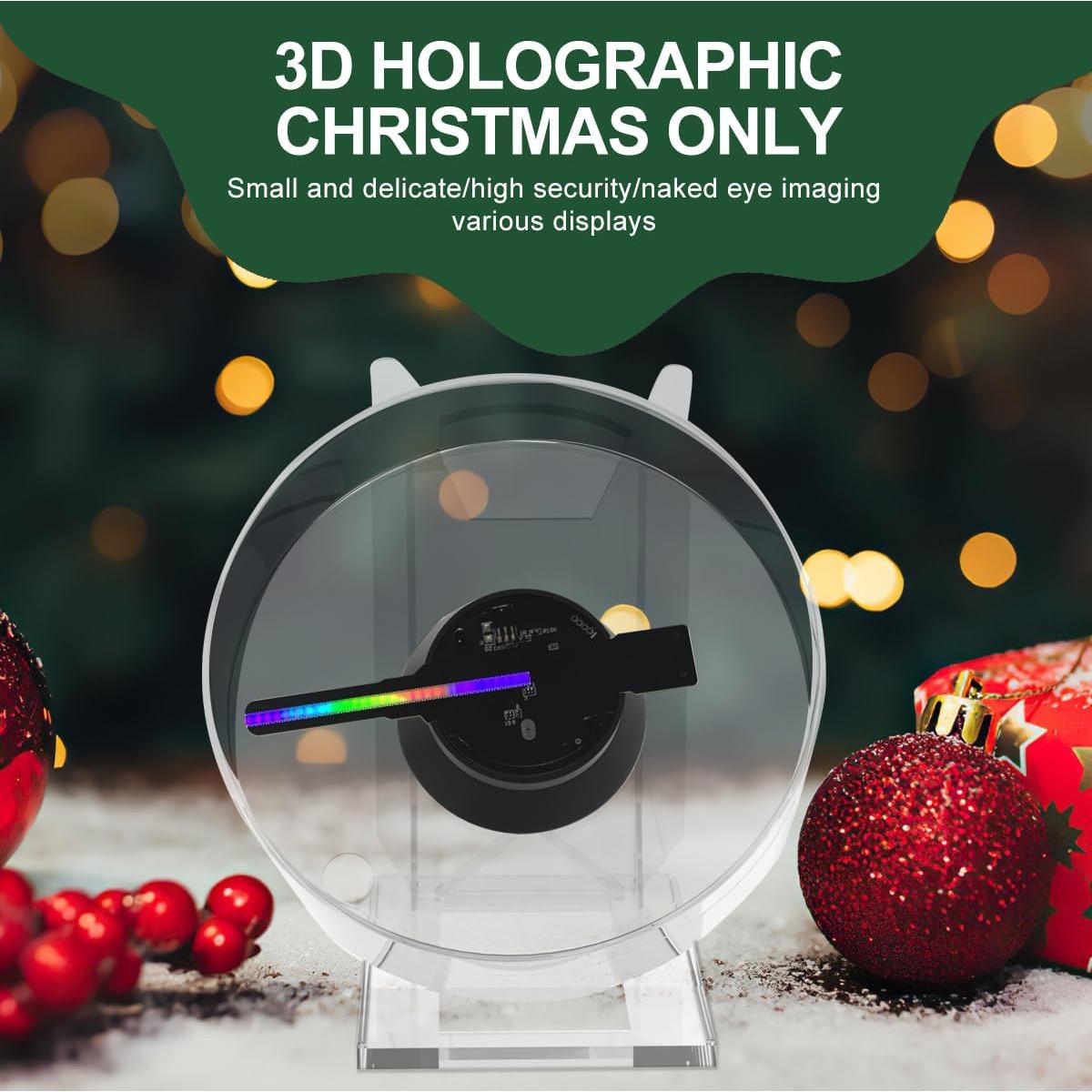 Ventilador Holográfico 3D HAVIsikr 4.7" Portátil con Control Remoto