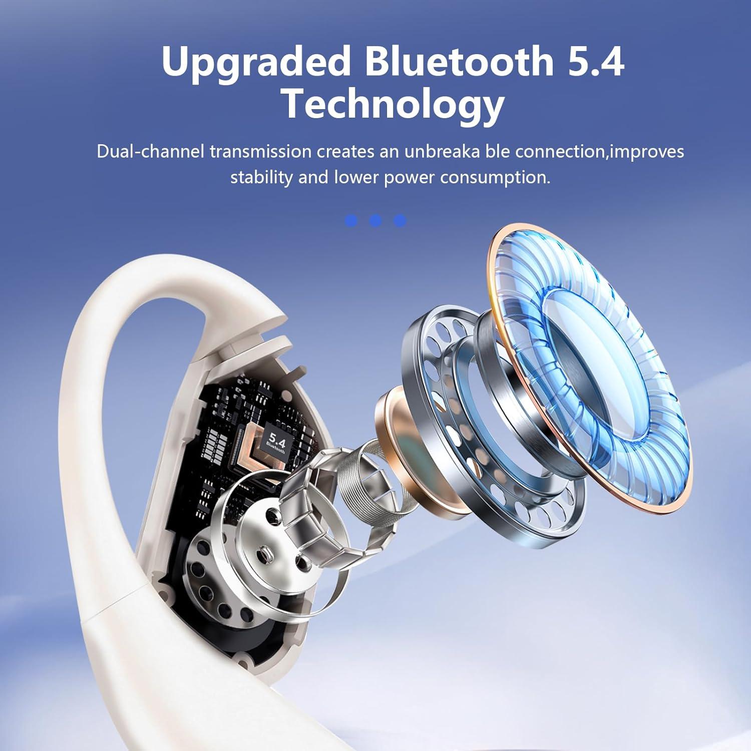 Auriculares Traductor AI Q16H3 con Bluetooth 5.4 y 60 Horas Batería