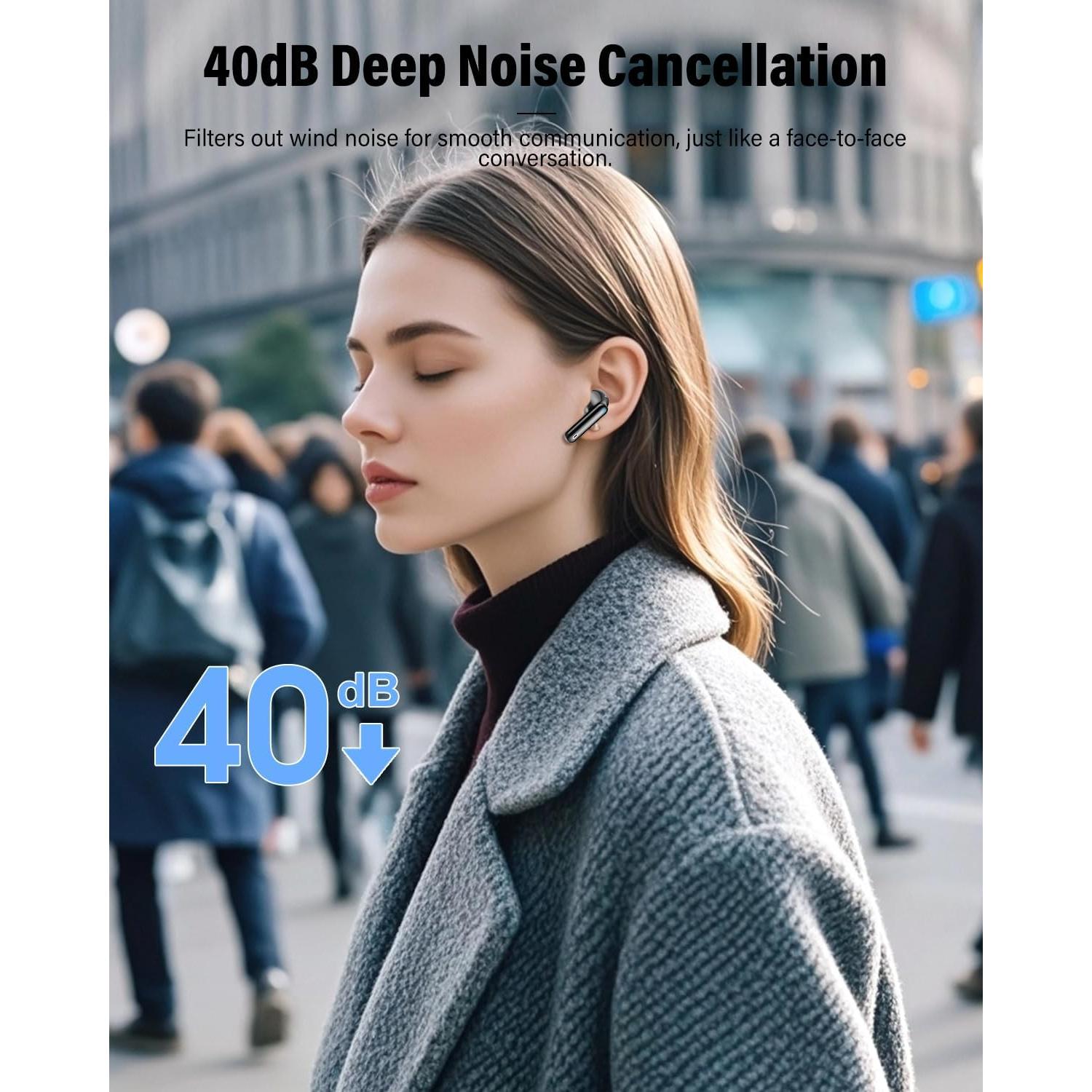 Auriculares Inalámbricos A90 Pro Bluetooth 5.4 con Micrófono y Cancelación de Ruido