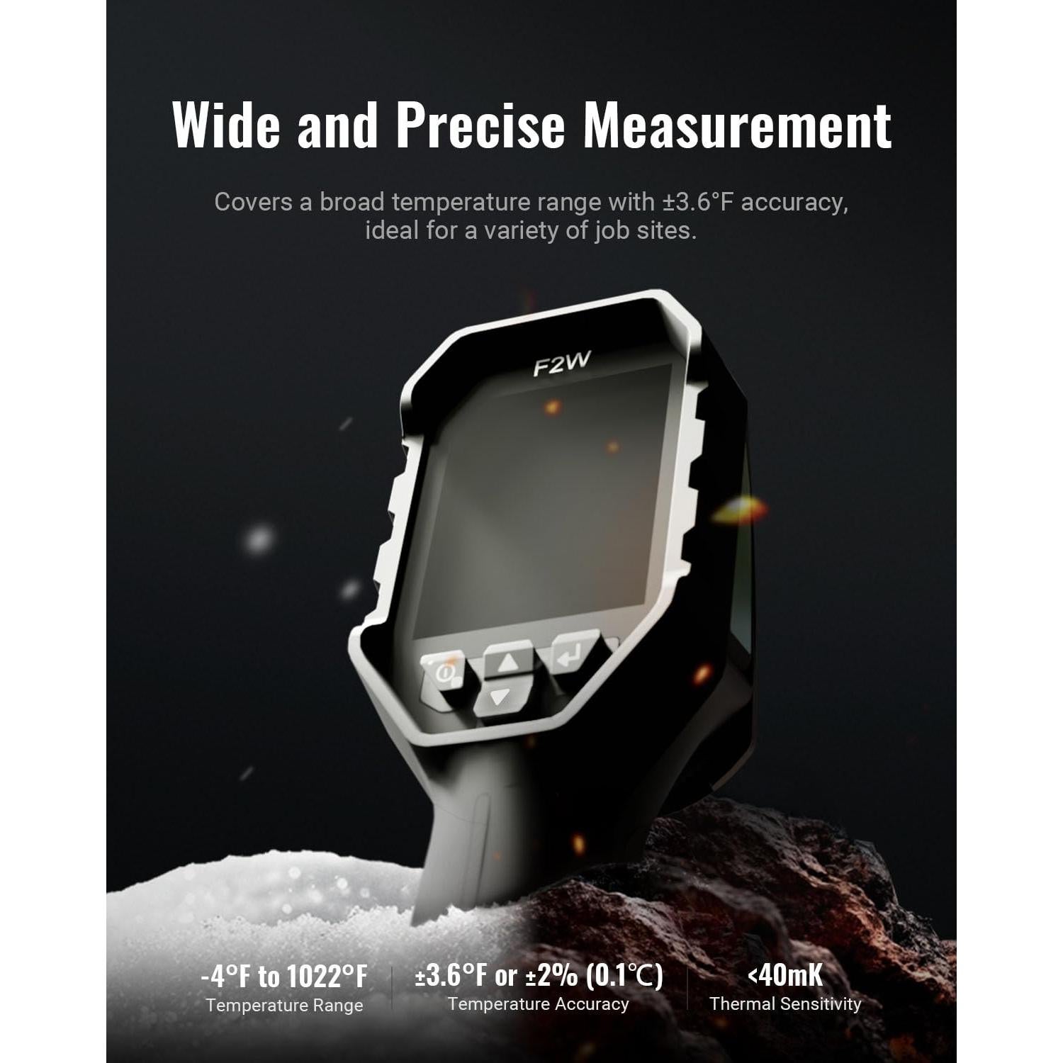 Cámara Térmica HSFTOOLS F2W 256x192 IR, 640x480, -20°C a 550°C