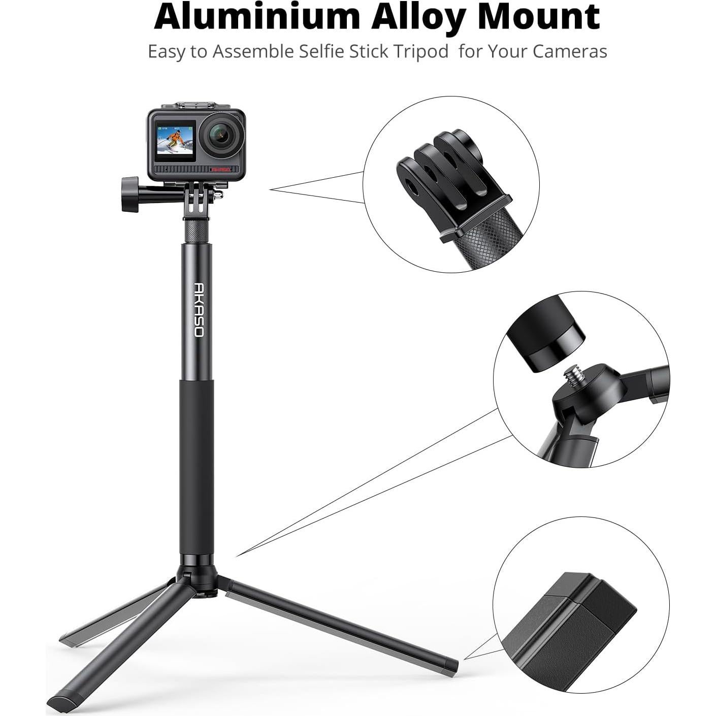 Palo de Selfie Trípode AKASO 120cm Compatible con GoPro