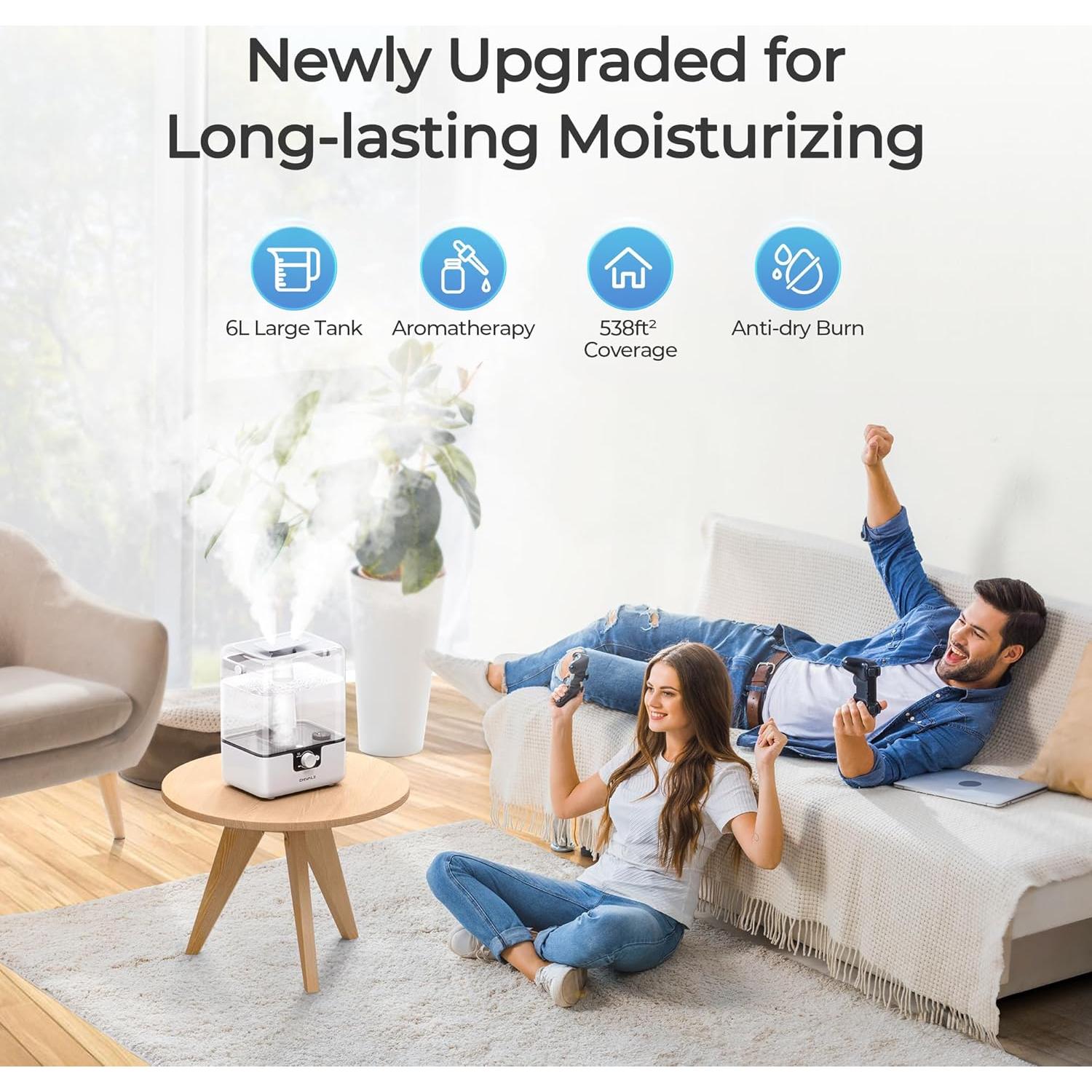 Humidificador de Niebla Fría CHIVALZ 6L Silencioso 26dB