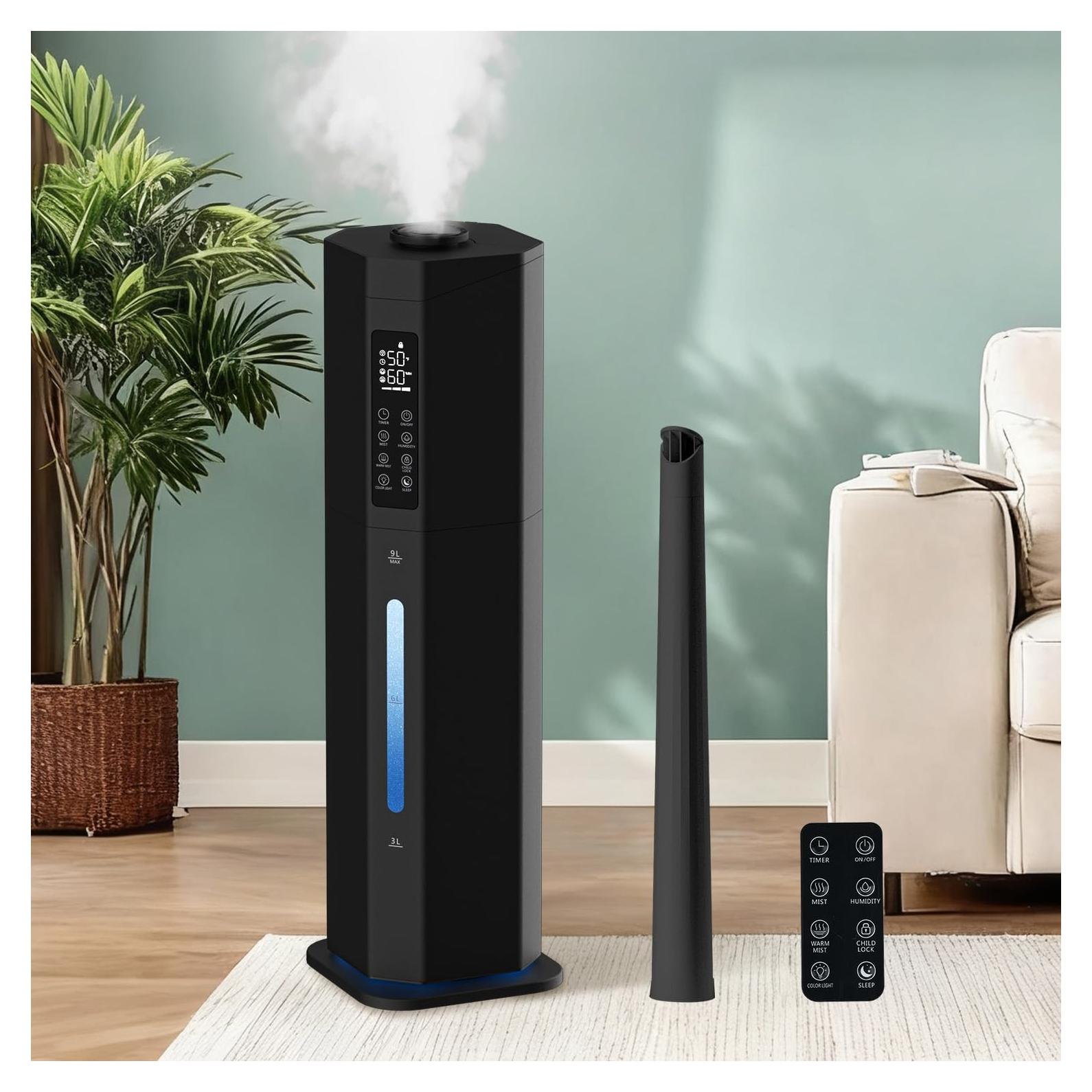 Humidificador GloryAir 9L Ultrasonido Niebla Fría y Cálida