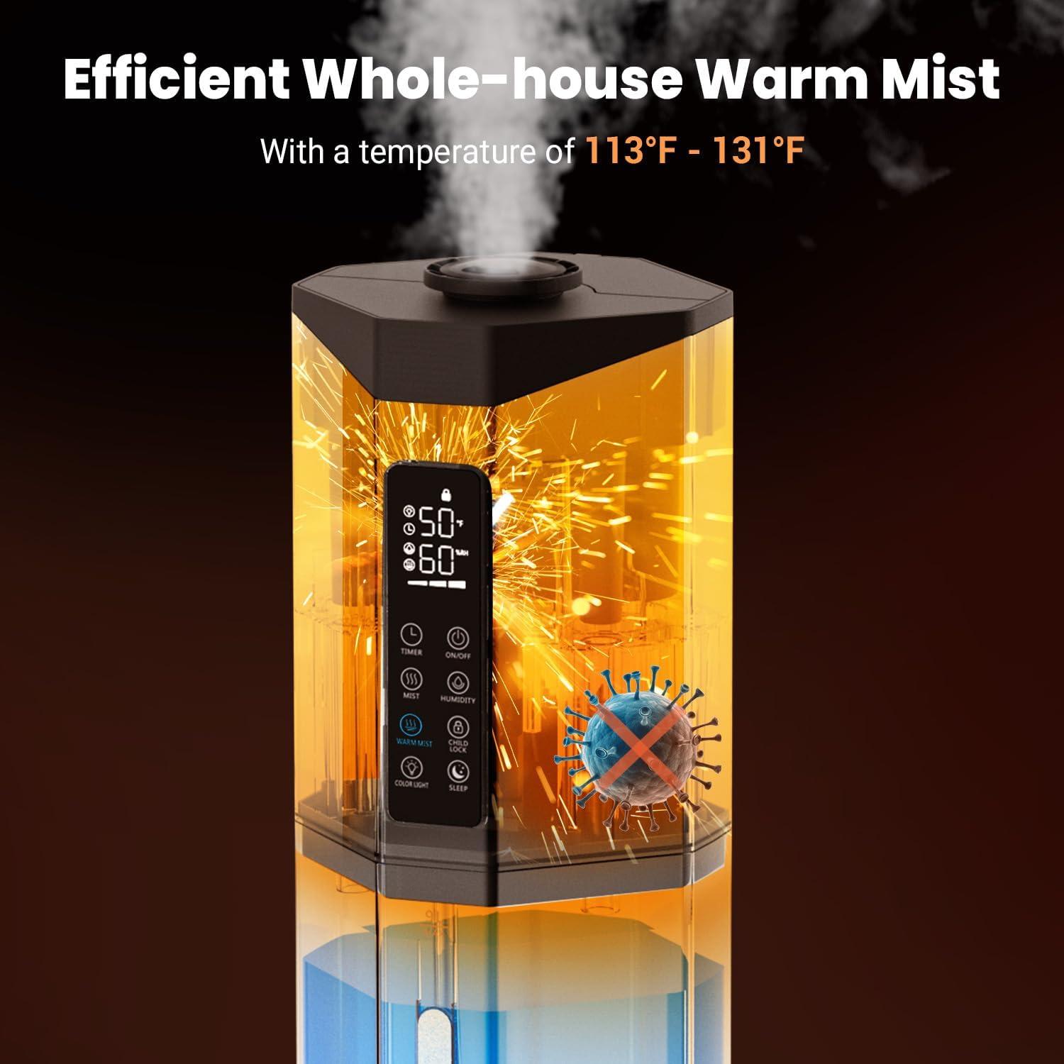 Humidificador GloryAir 9L Ultrasonido Niebla Fría y Cálida