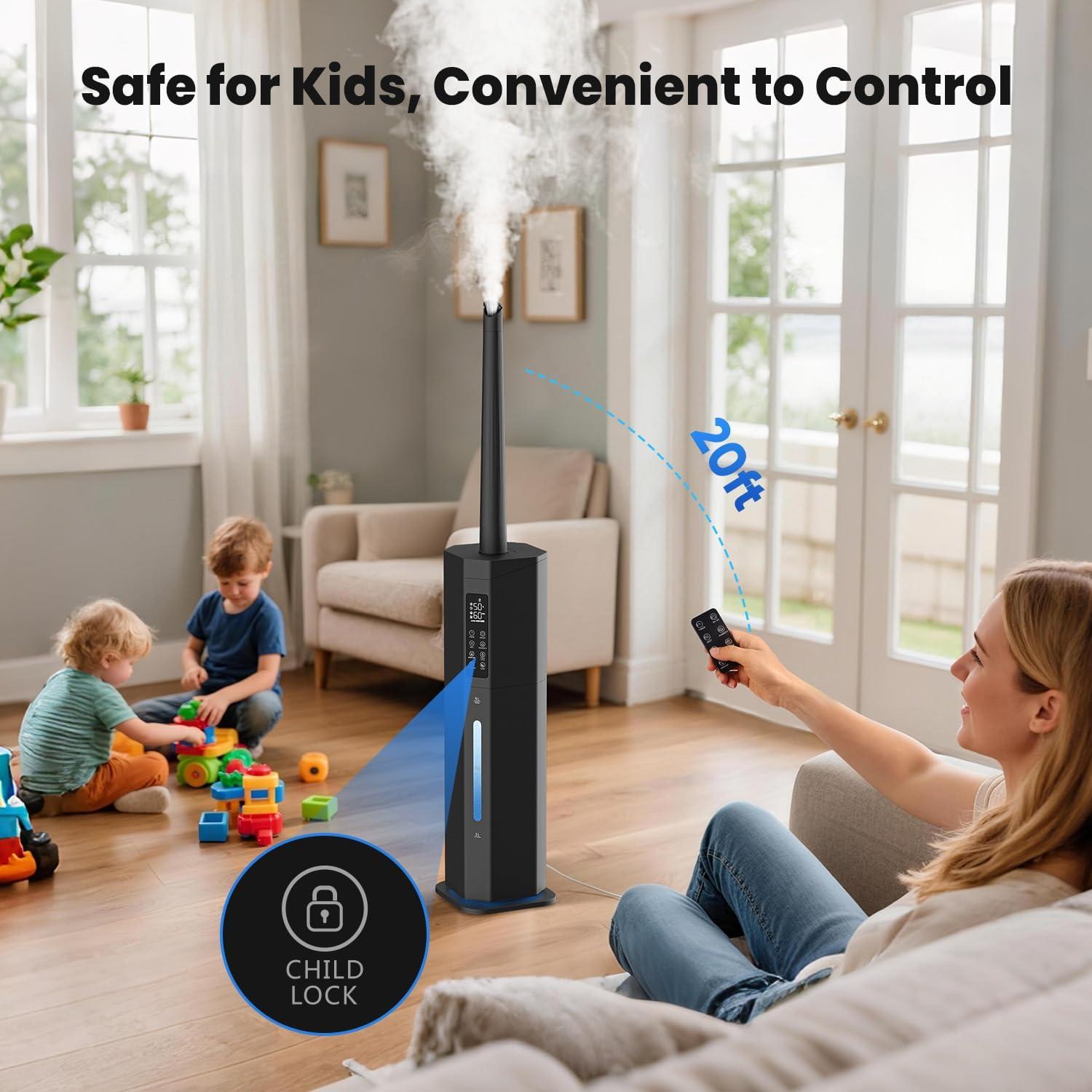 Humidificador GloryAir 9L Ultrasonido Niebla Fría y Cálida