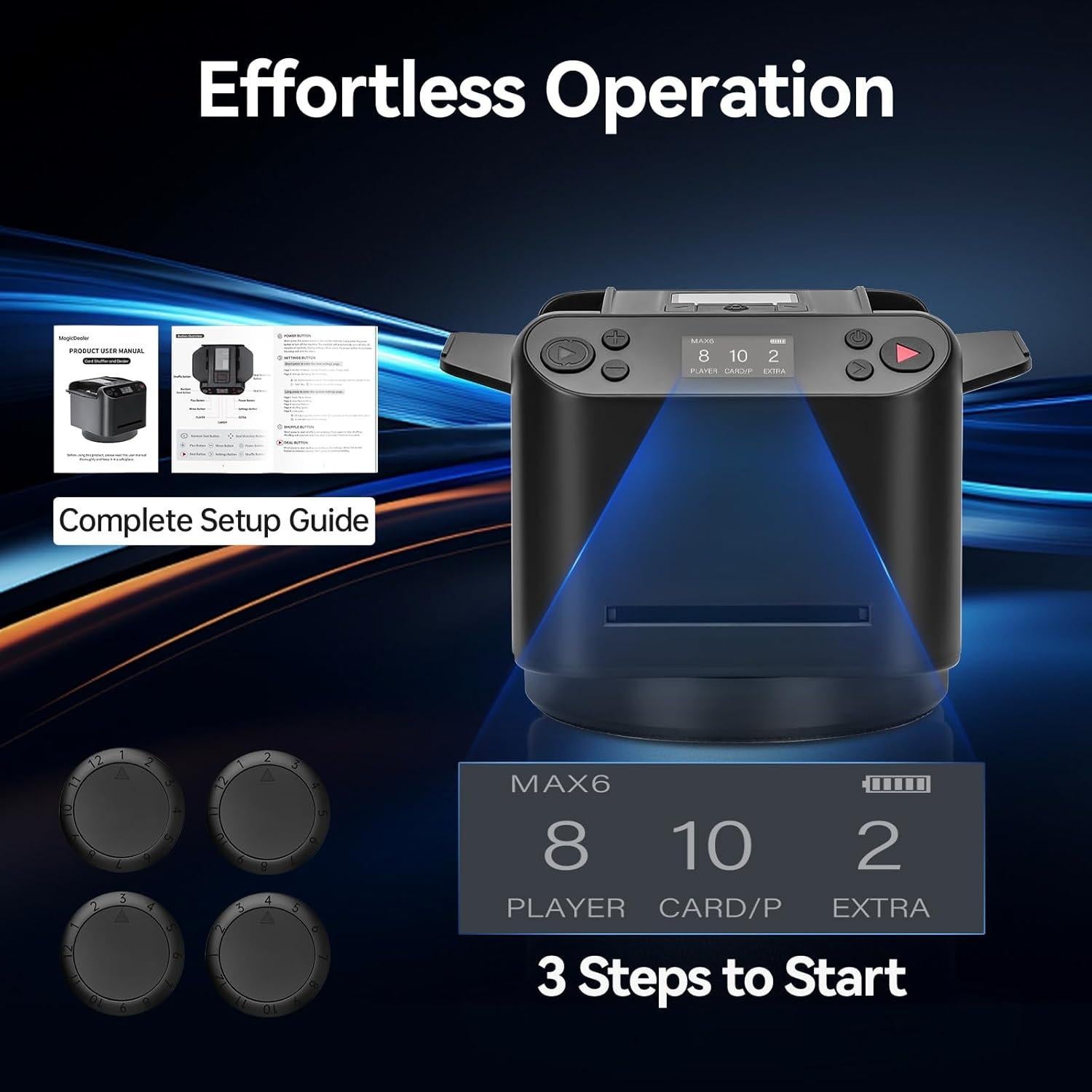 Máquina Mezcladora y Repartidora Automática MagicDealer 2-en-1