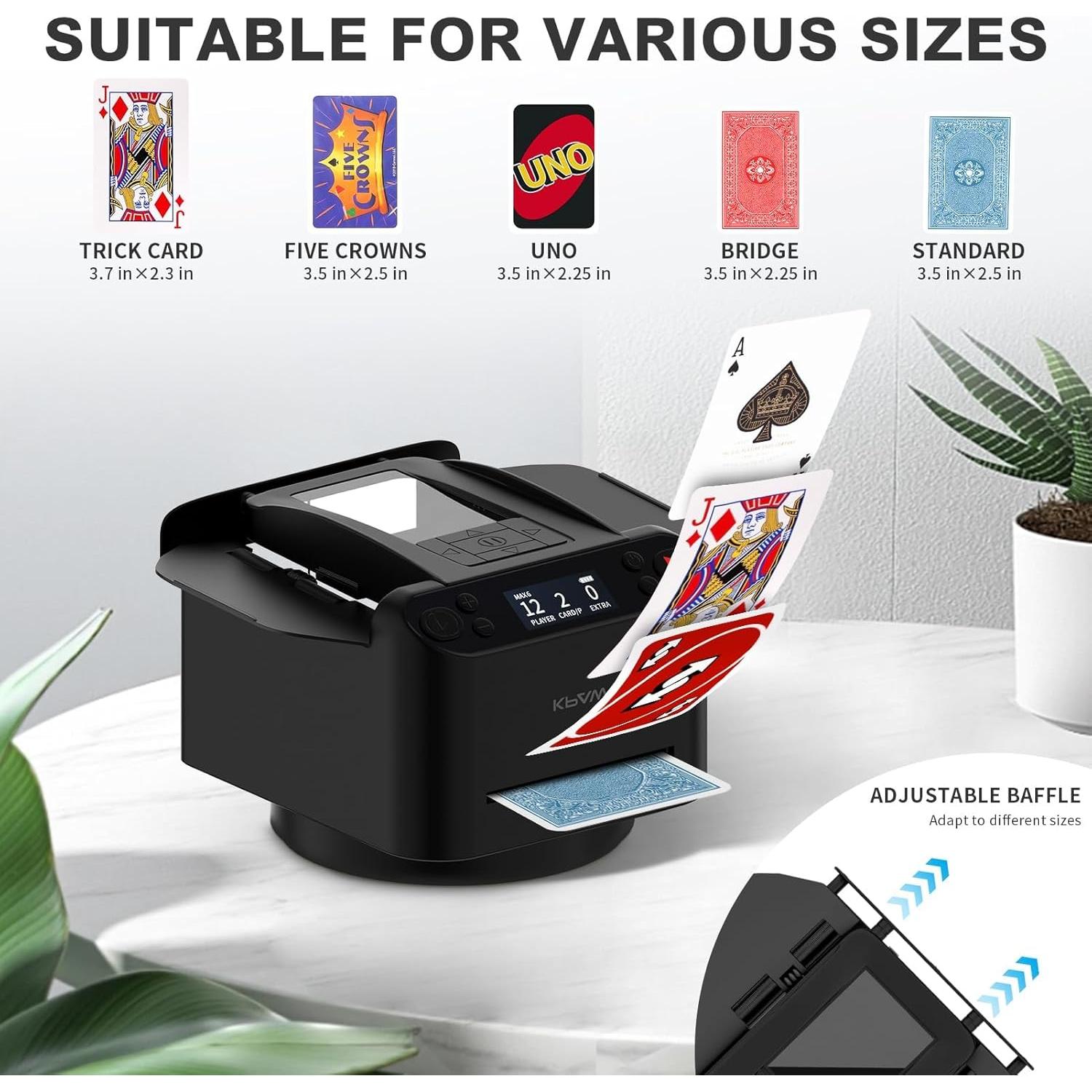 Barajador y Repartidor Automático CARDSPIN MAX6, 2 Mazos, Negro