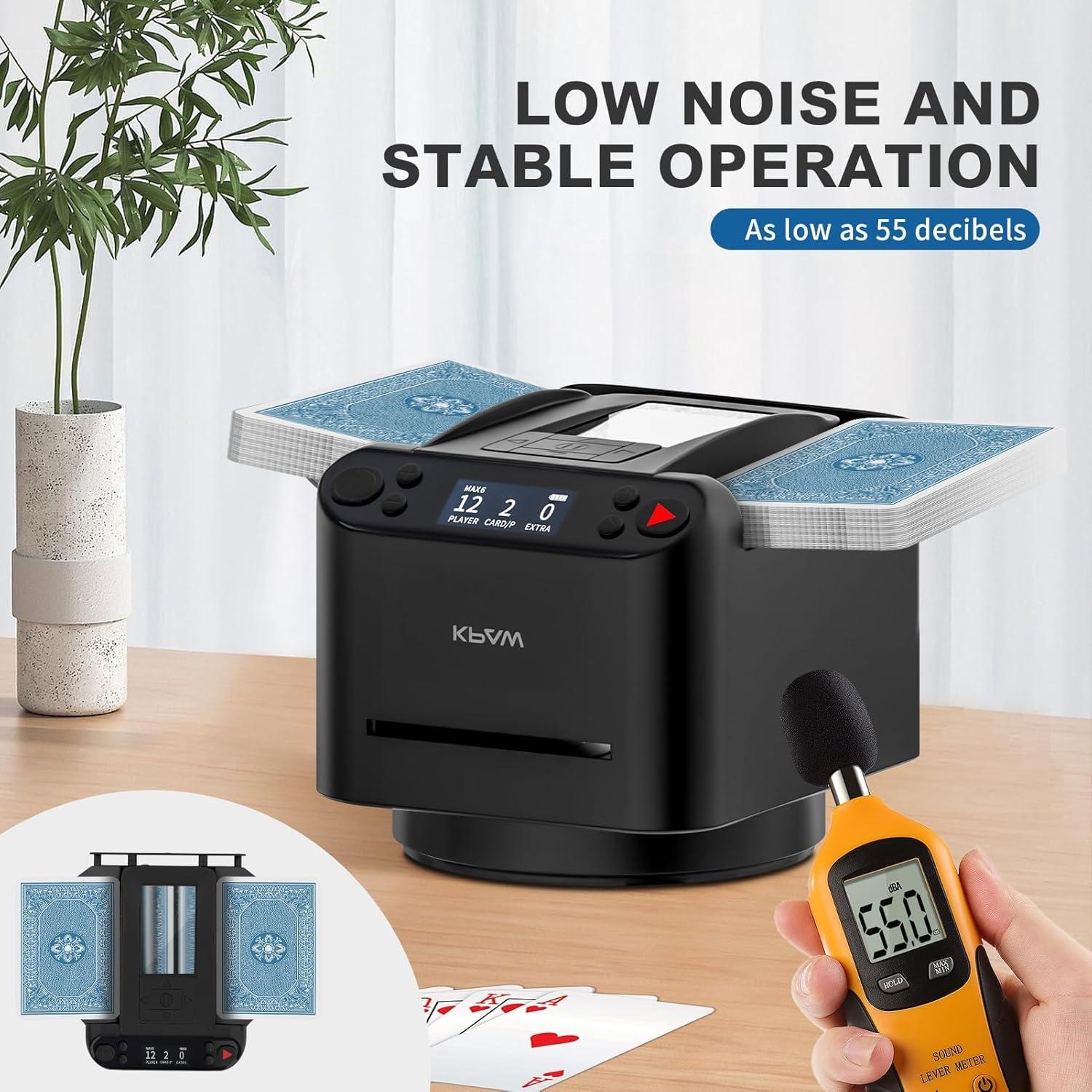 Barajador y Repartidor Automático CARDSPIN MAX6, 2 Mazos, Negro