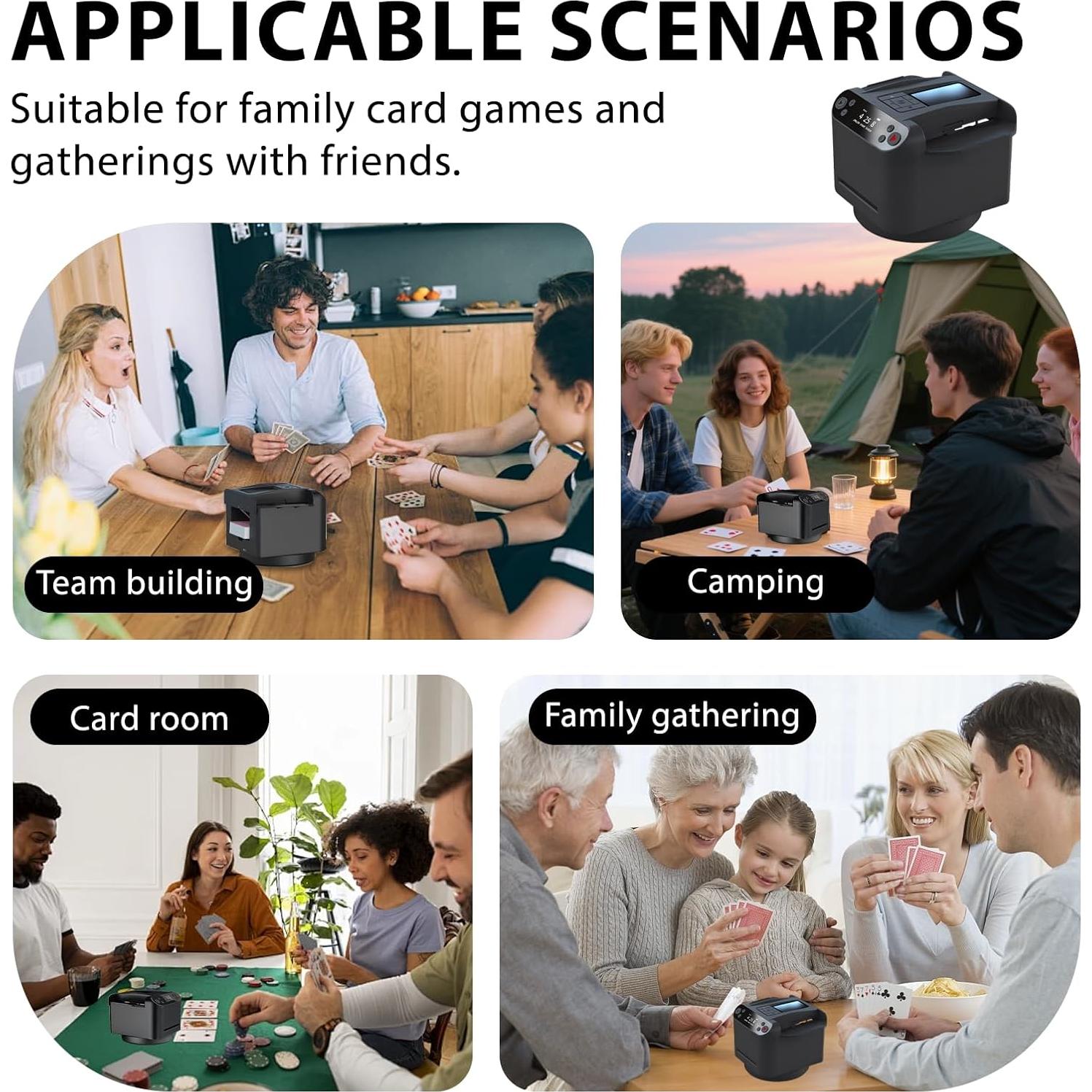 Barajador y Repartidor Automático 2-en-1 LMRXOFE para 12 Jugadores