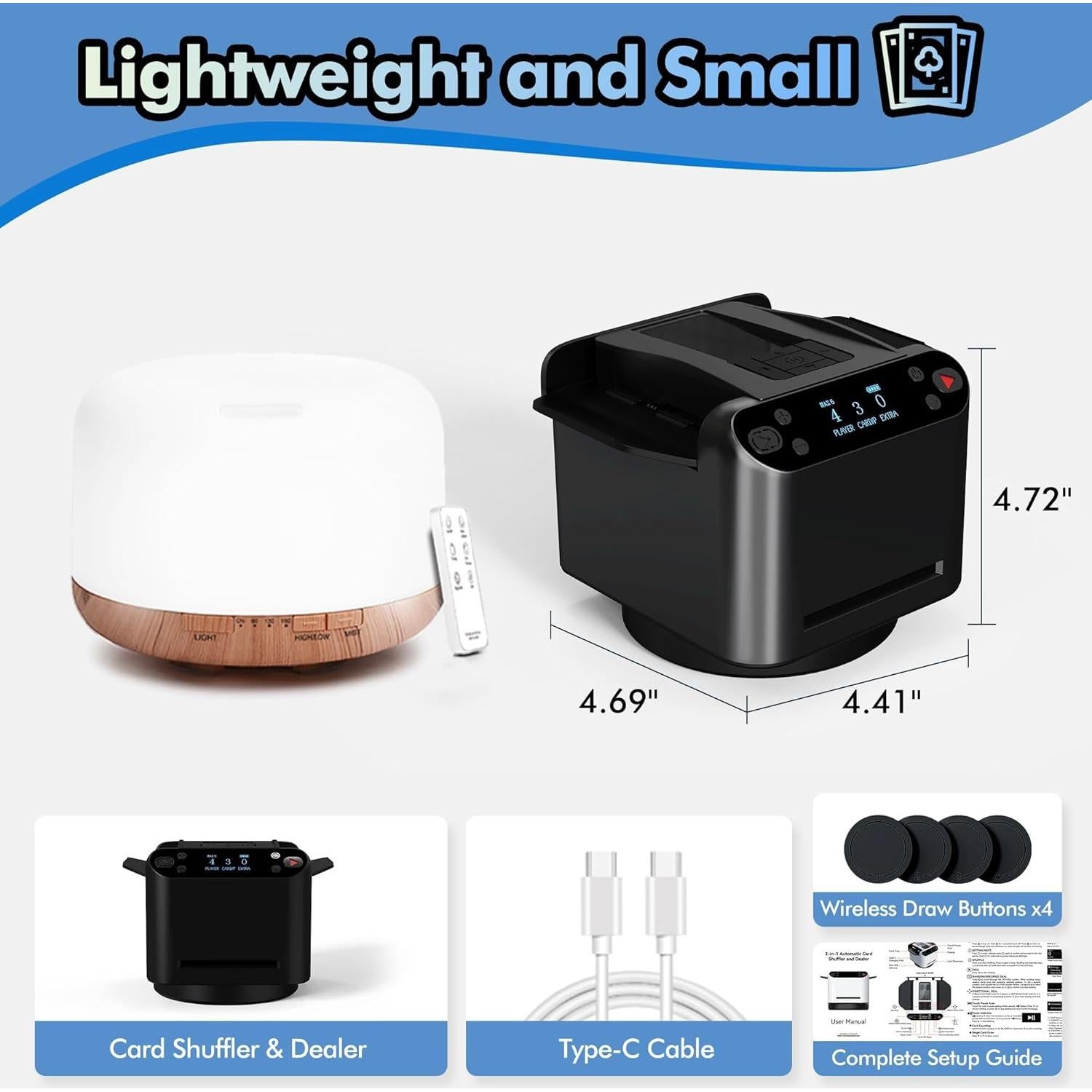 Barajador de Cartas Eolzzi MAX 6 Automático para 1-12 Jugadores