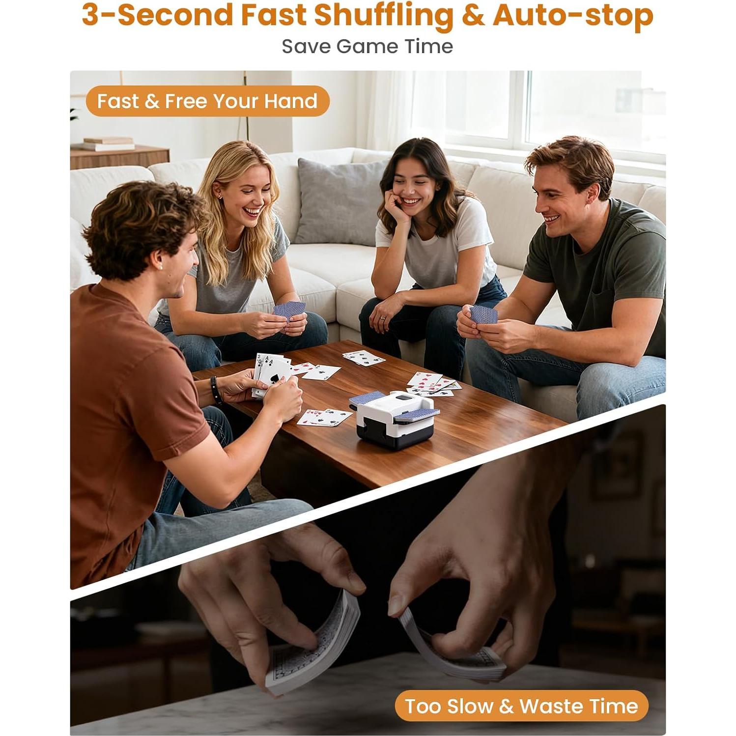 Barajador de Cartas Automático Linkbolt B02 2000mAh Negro