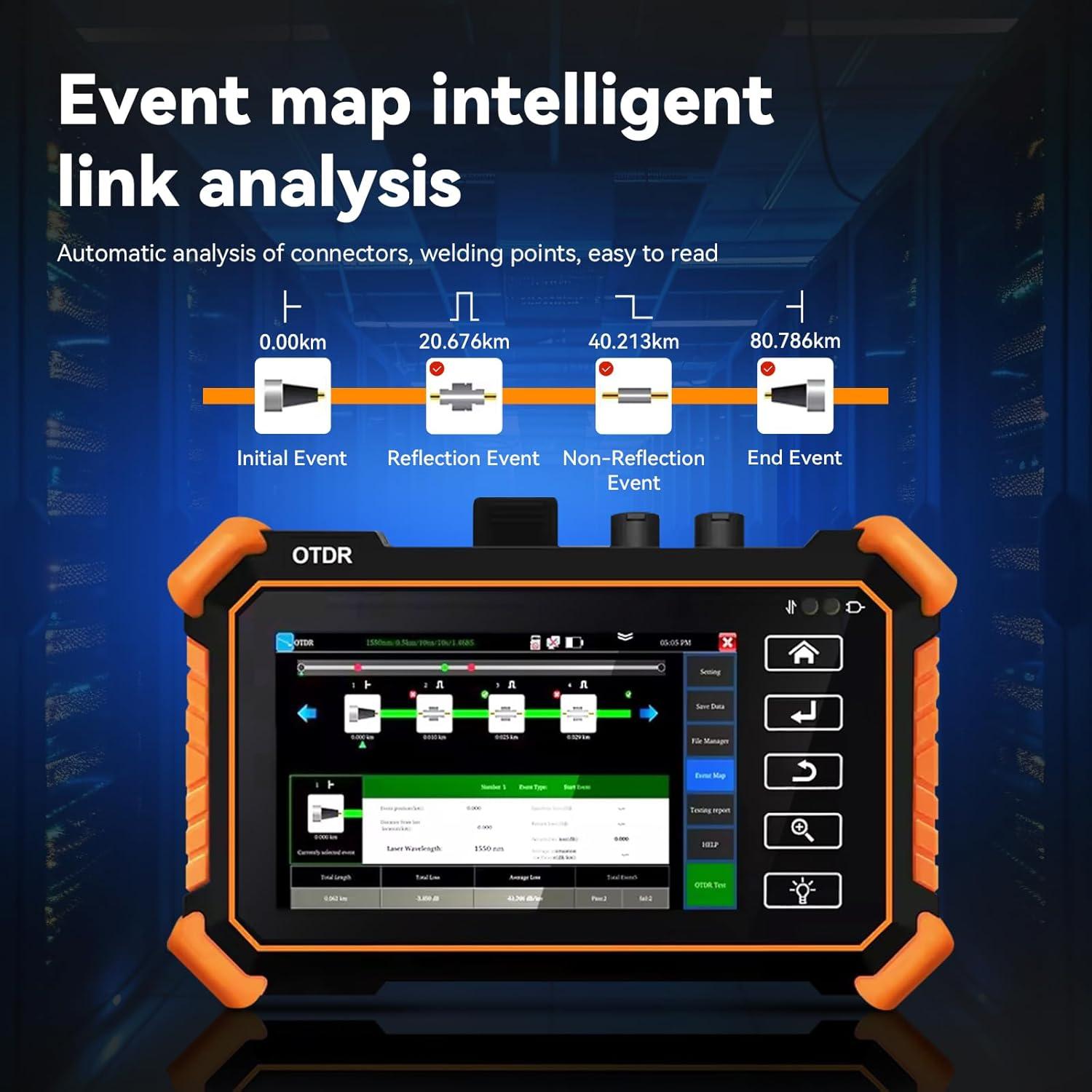 Probador de Fibra Óptica OTDR NOYAFA NF-983 con Medidor de Potencia