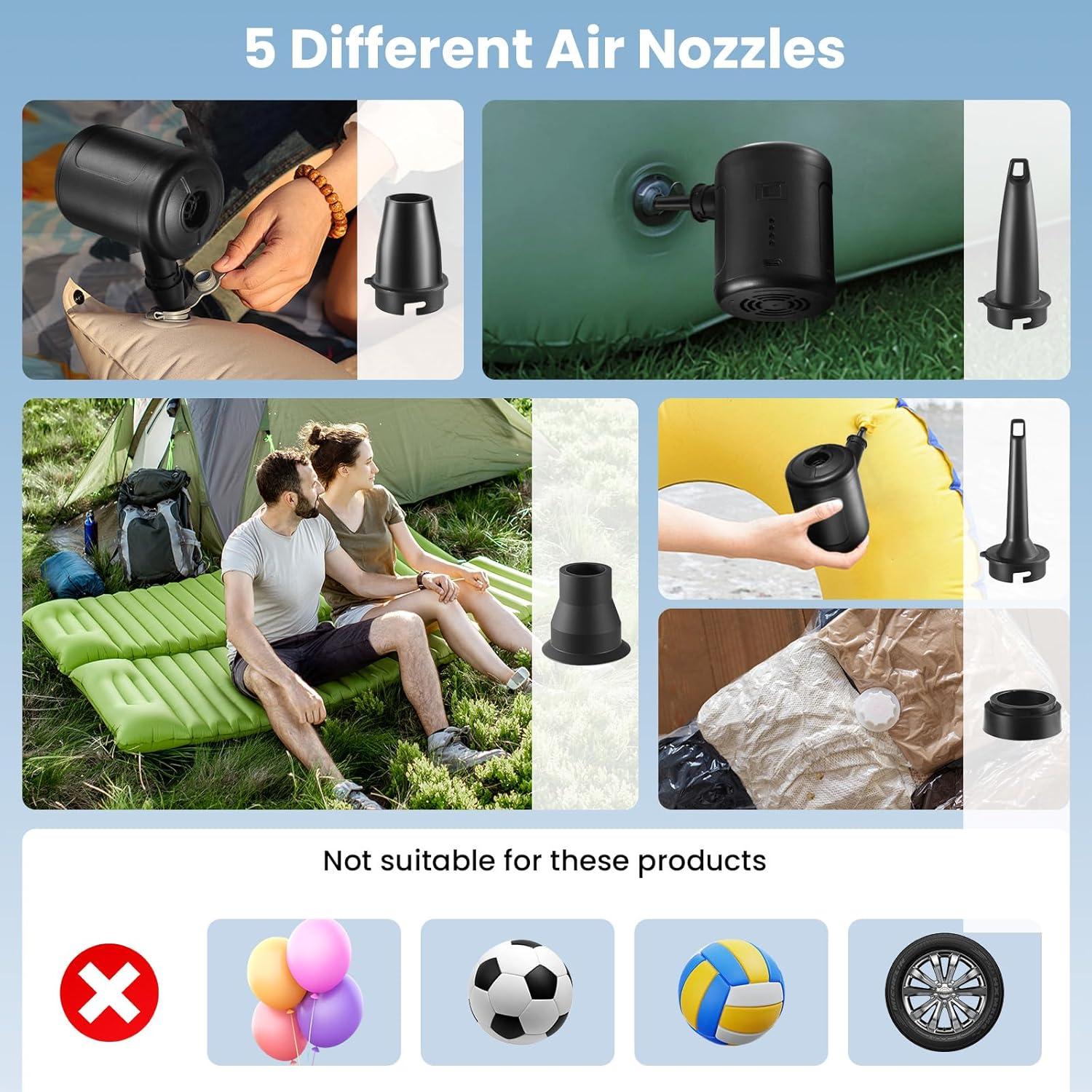 Bomba de Aire Portátil NIBBaNACAL 6000mAh Inflado Rápido