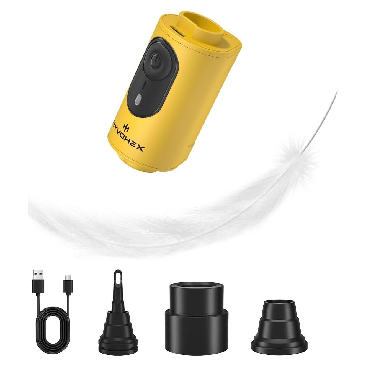 Bomba de Aire Eléctrica Portátil HYVOHEX HB1 180L/min Amarillo