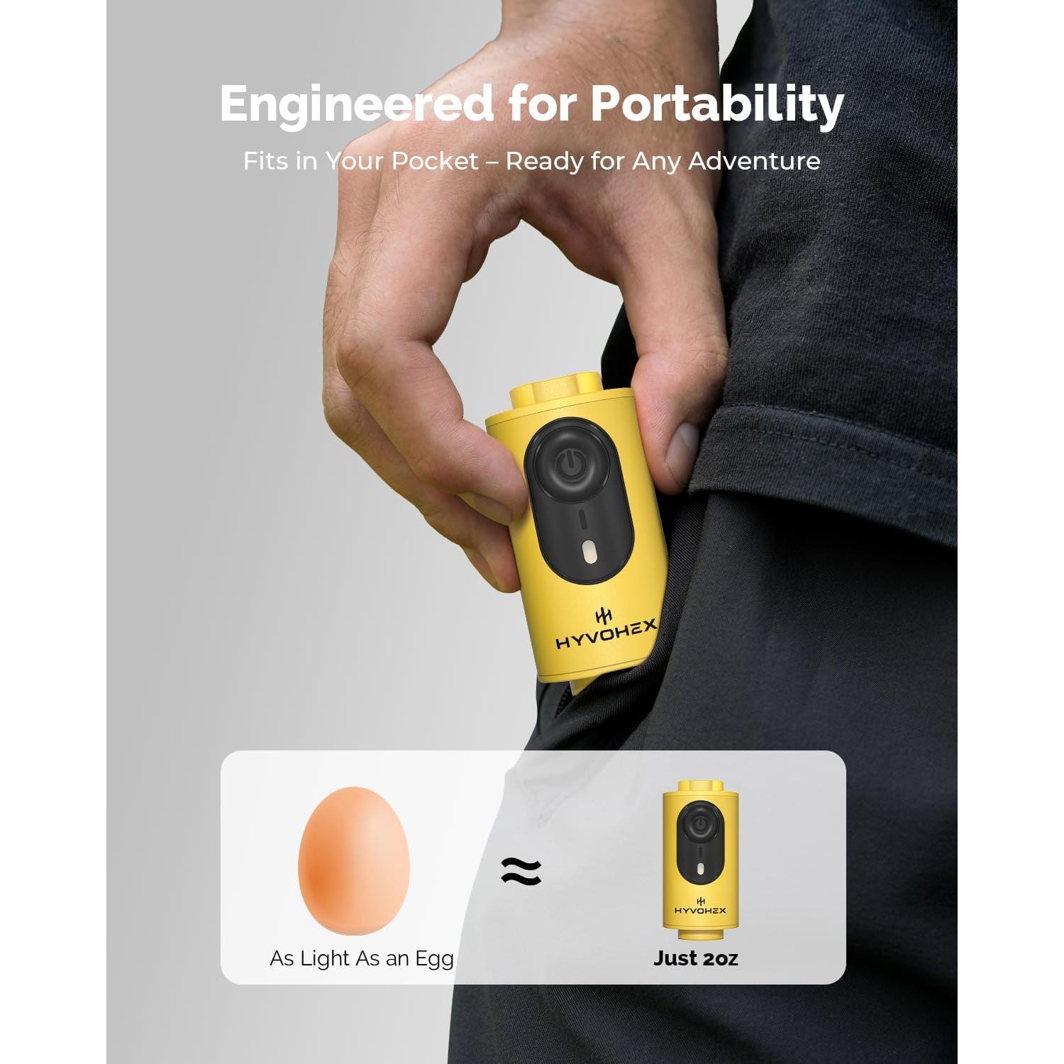 Bomba de Aire Eléctrica Portátil HYVOHEX HB1 180L/min Amarillo