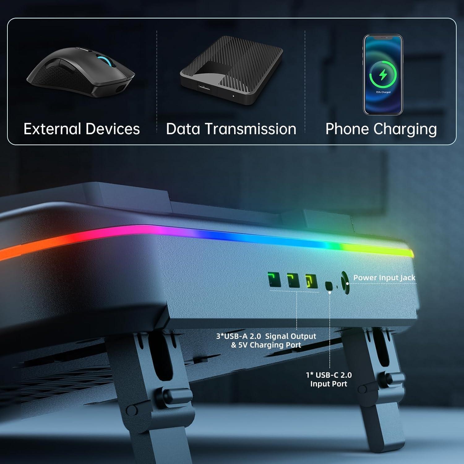 Base de Enfriamiento PHAPPY para Laptop Gamer 14-17" RGB