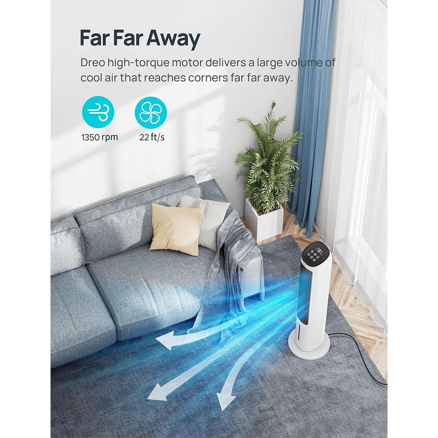 Enfriador de Aire Evaporativo Dreo DR-HEC001, 3 Velocidades, Control Remoto