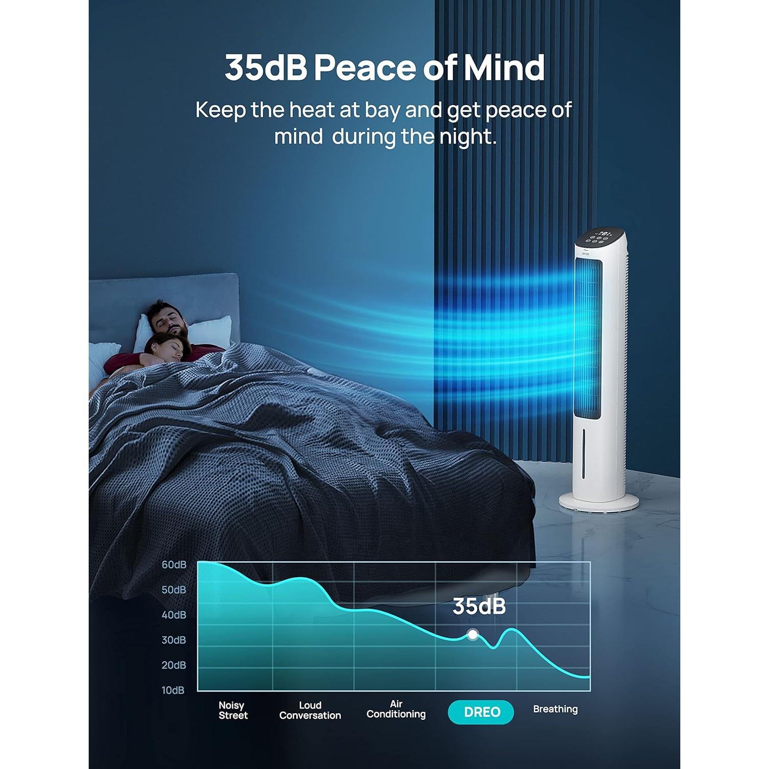 Enfriador de Aire Evaporativo Dreo DR-HEC001, 3 Velocidades, Control Remoto