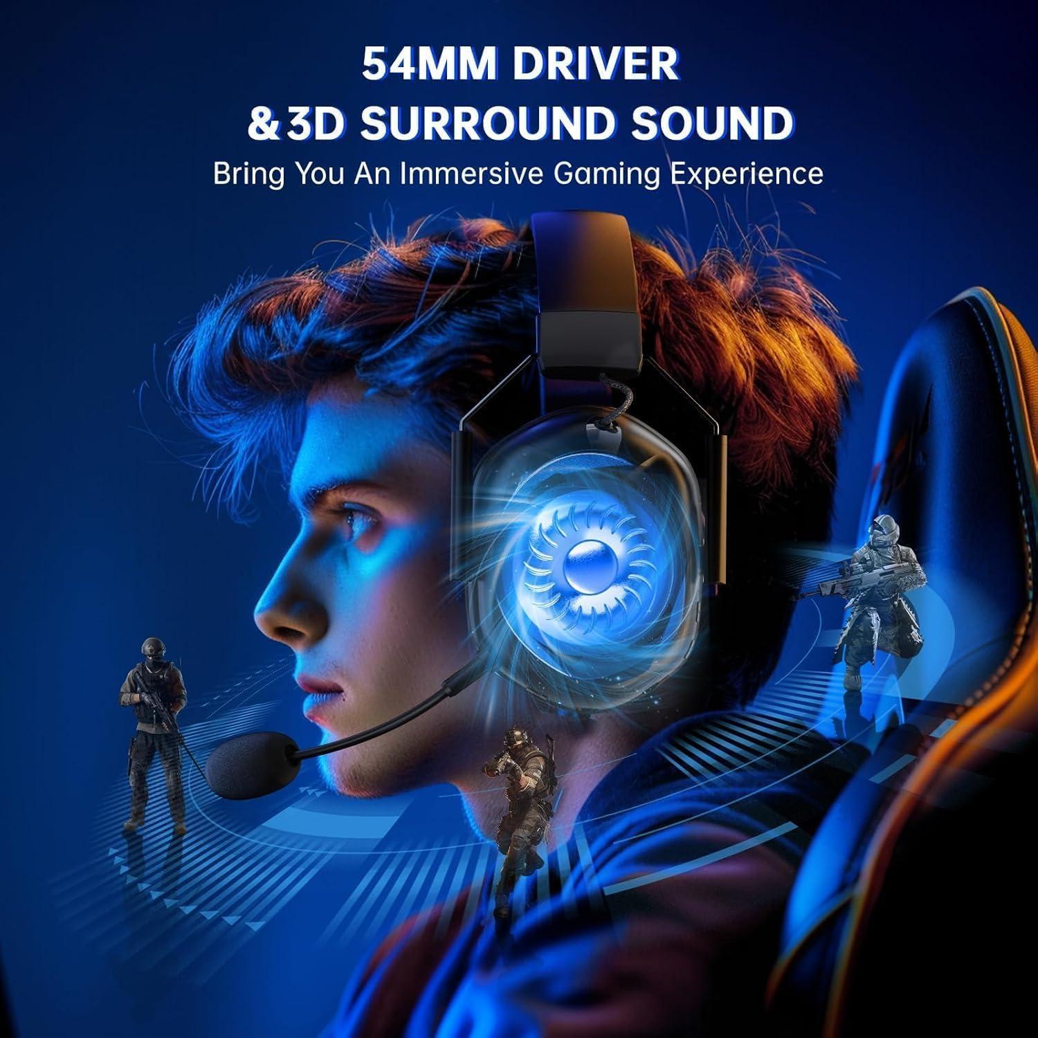 Auriculares Inalámbricos RYR Captain 560 para Juegos - Sonido 3D