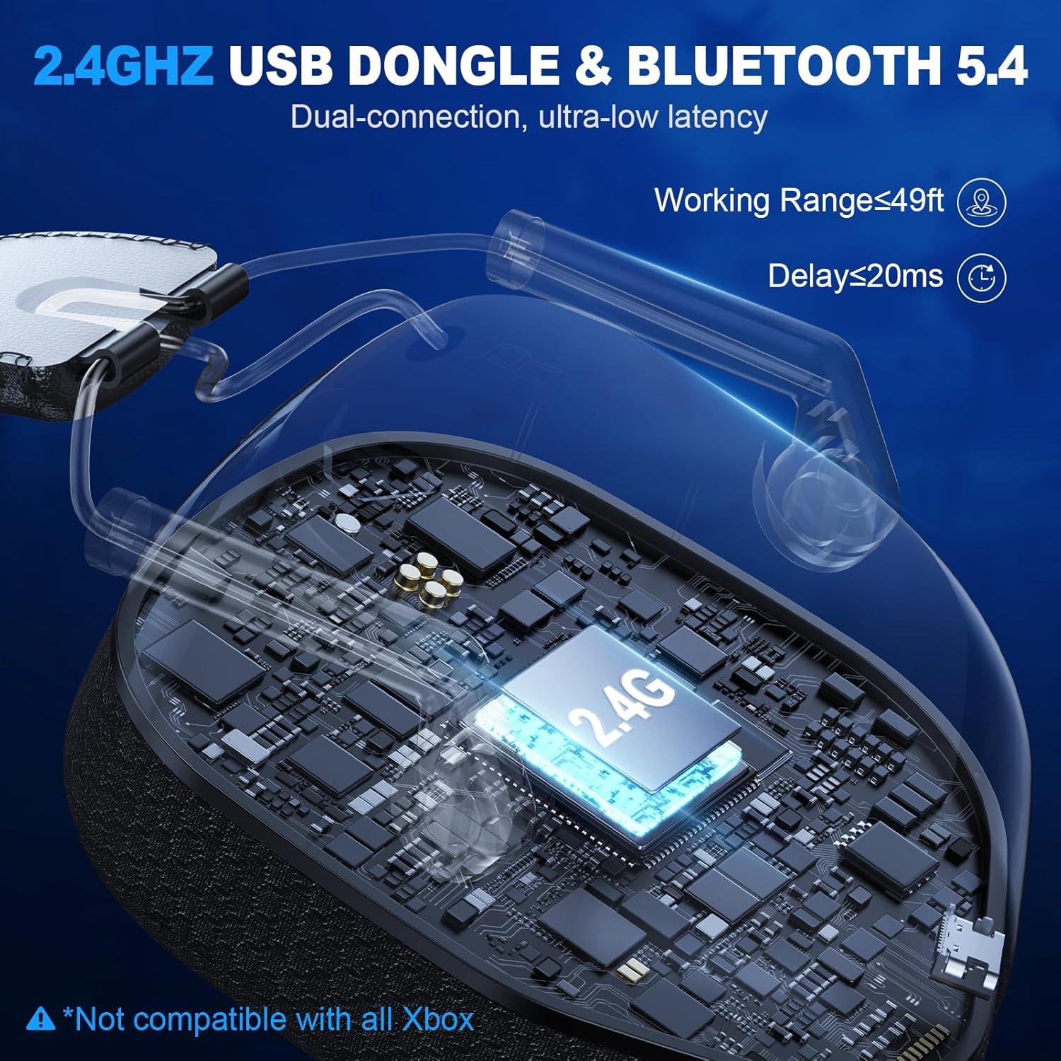 Auriculares Gaming Inalámbricos HW20 con Micrófono y RGB