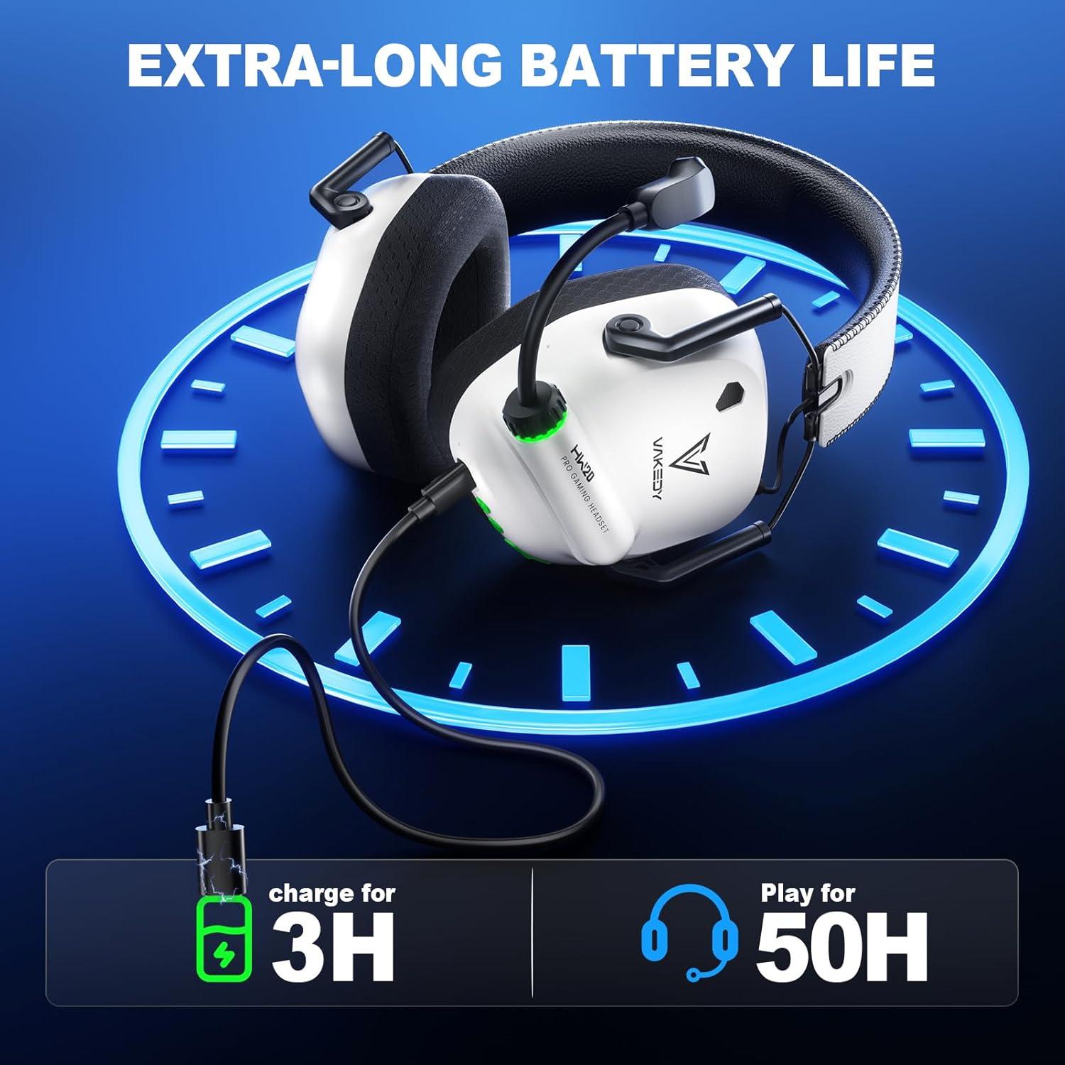 Auriculares Gaming Inalámbricos HW20 con Micrófono y RGB