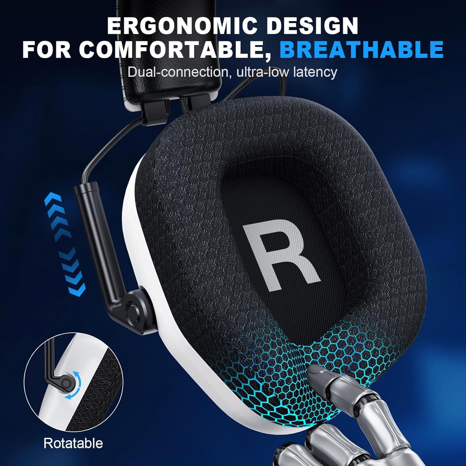 Auriculares Gaming Inalámbricos HW20 con Micrófono y RGB