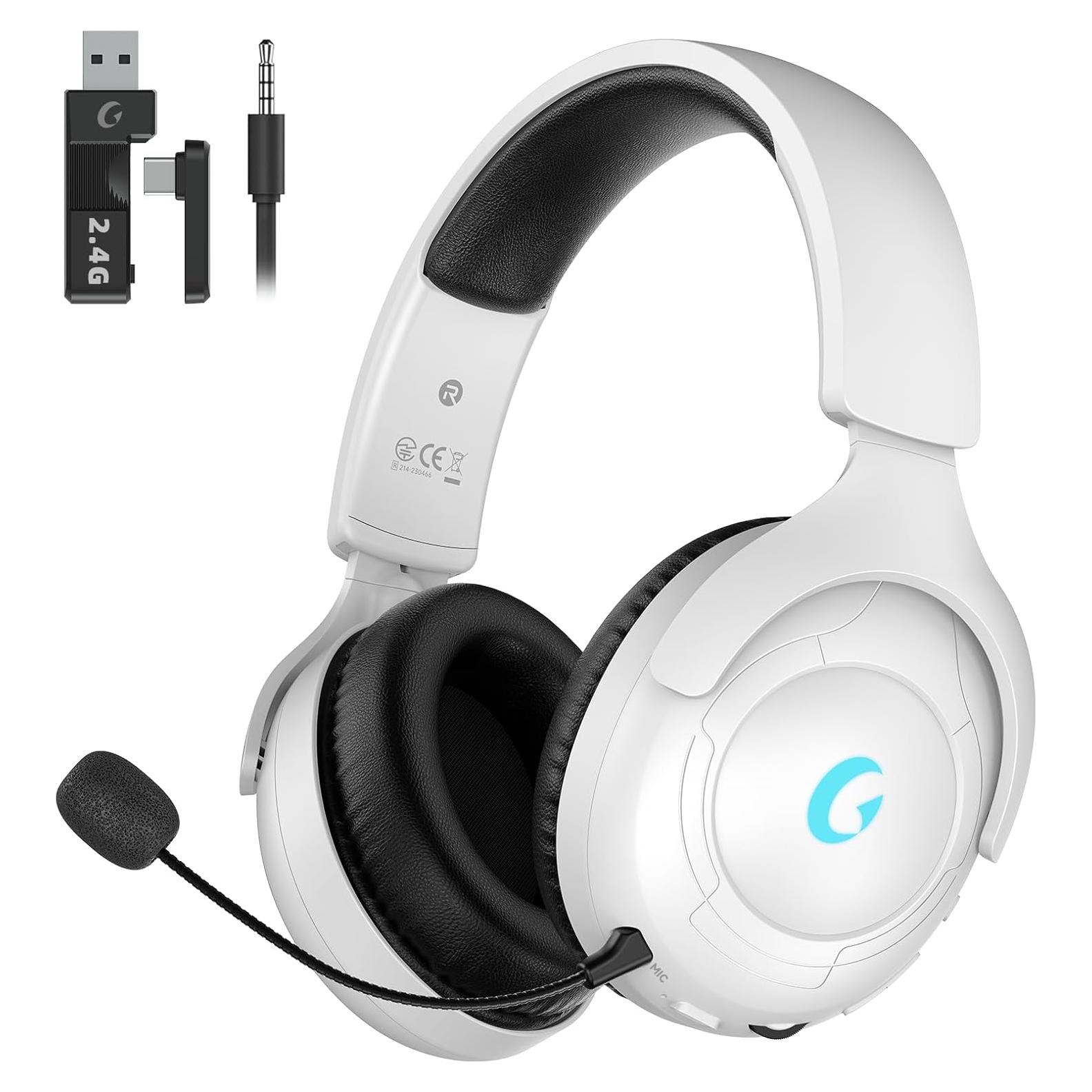 Auriculares Gaming Inalámbricos Rumoon 01, 45H Batería, Sonido 3D