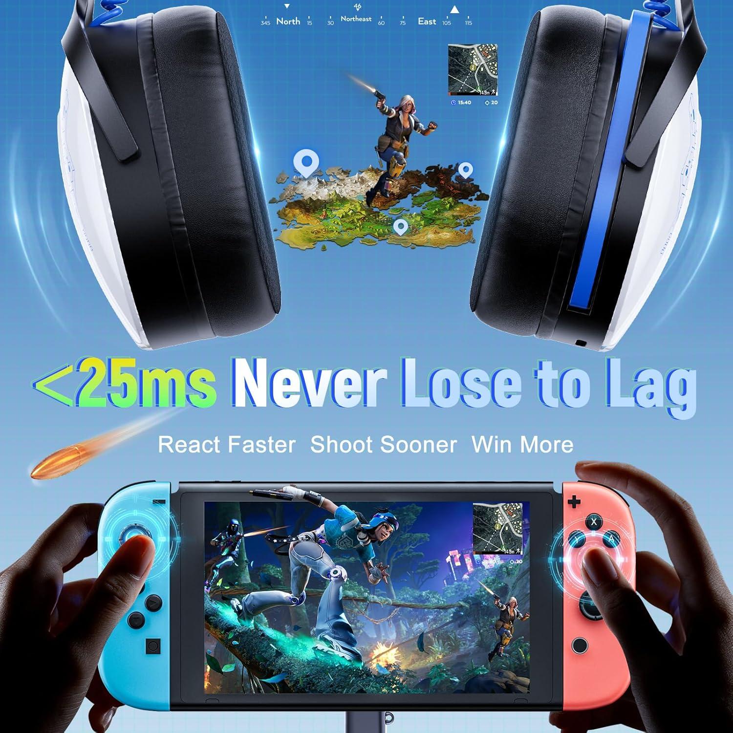 Auriculares Inalámbricos Buwnia G6000 7.1 para PS5/PC/Sw