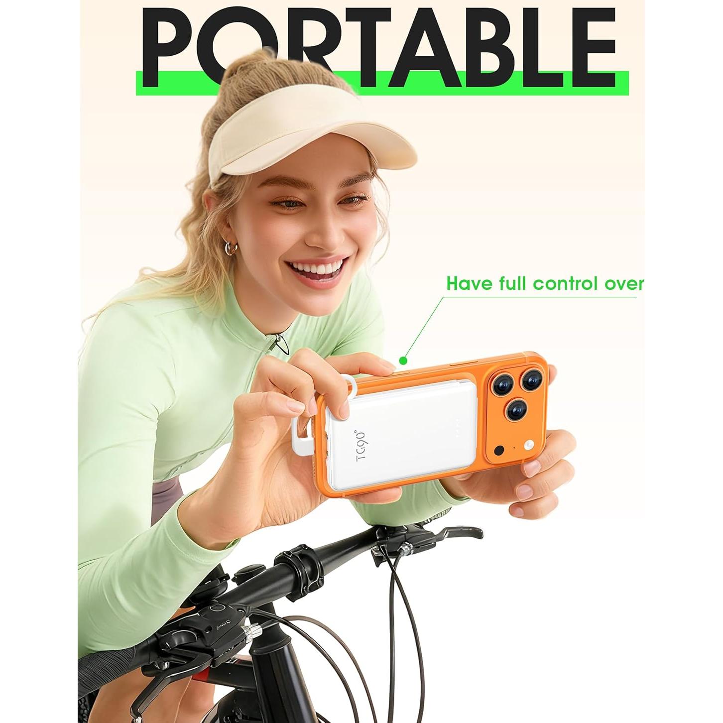 Cargador Portátil TG90 5000mAh con Enchufe de Pared y USB C