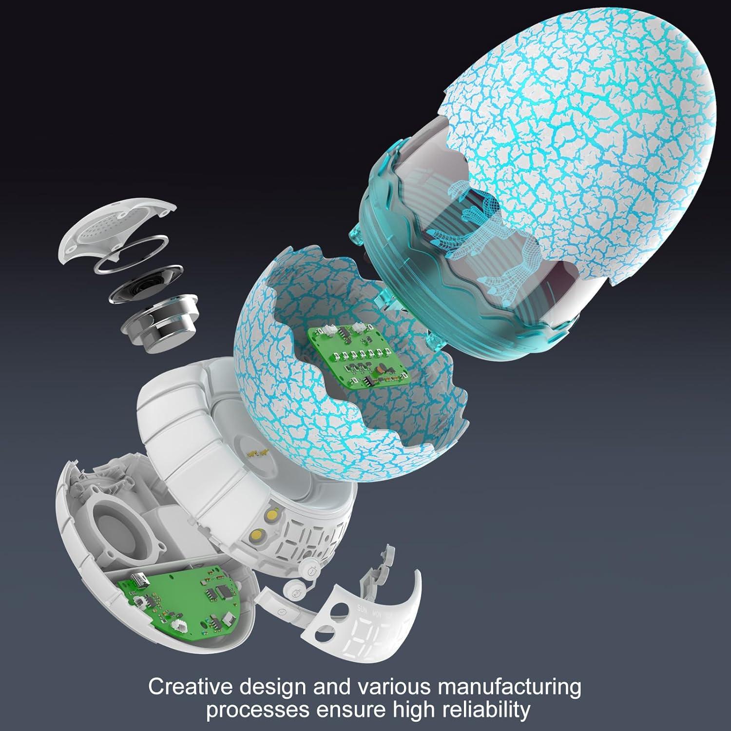 Reloj Despertador Dinosaurio KYMELLIE con Luz LED y Bluetooth