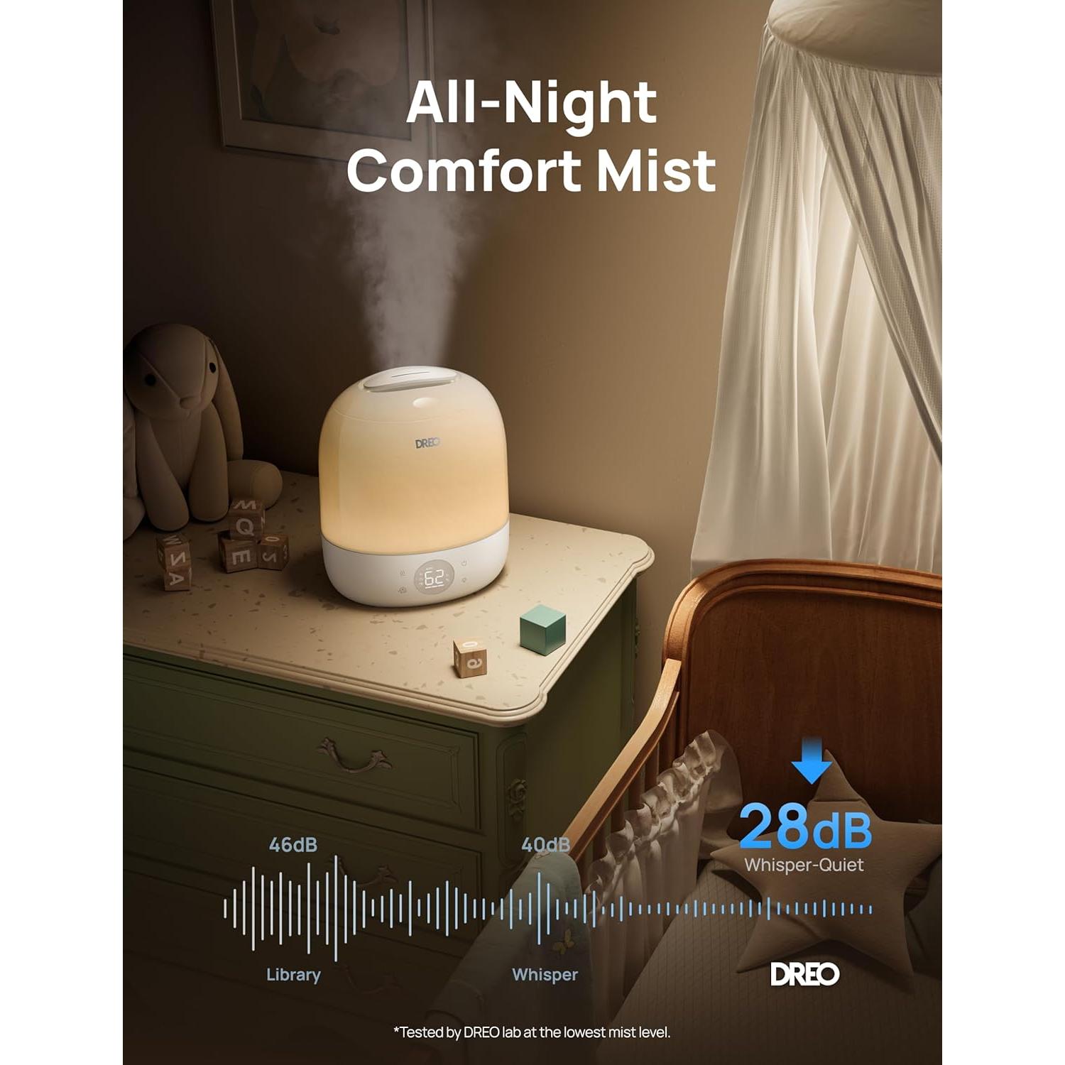 Humidificador DREO HM409S 3L Ultrasonido Blanco 28dB