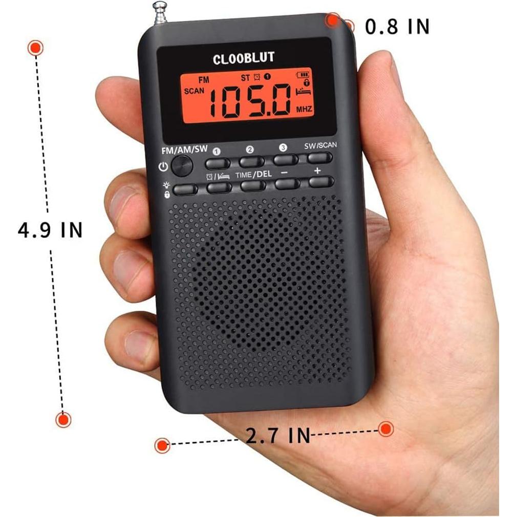 Radio de Onda Corta CLOOBLUT RD218 FM/AM/SW Compacta