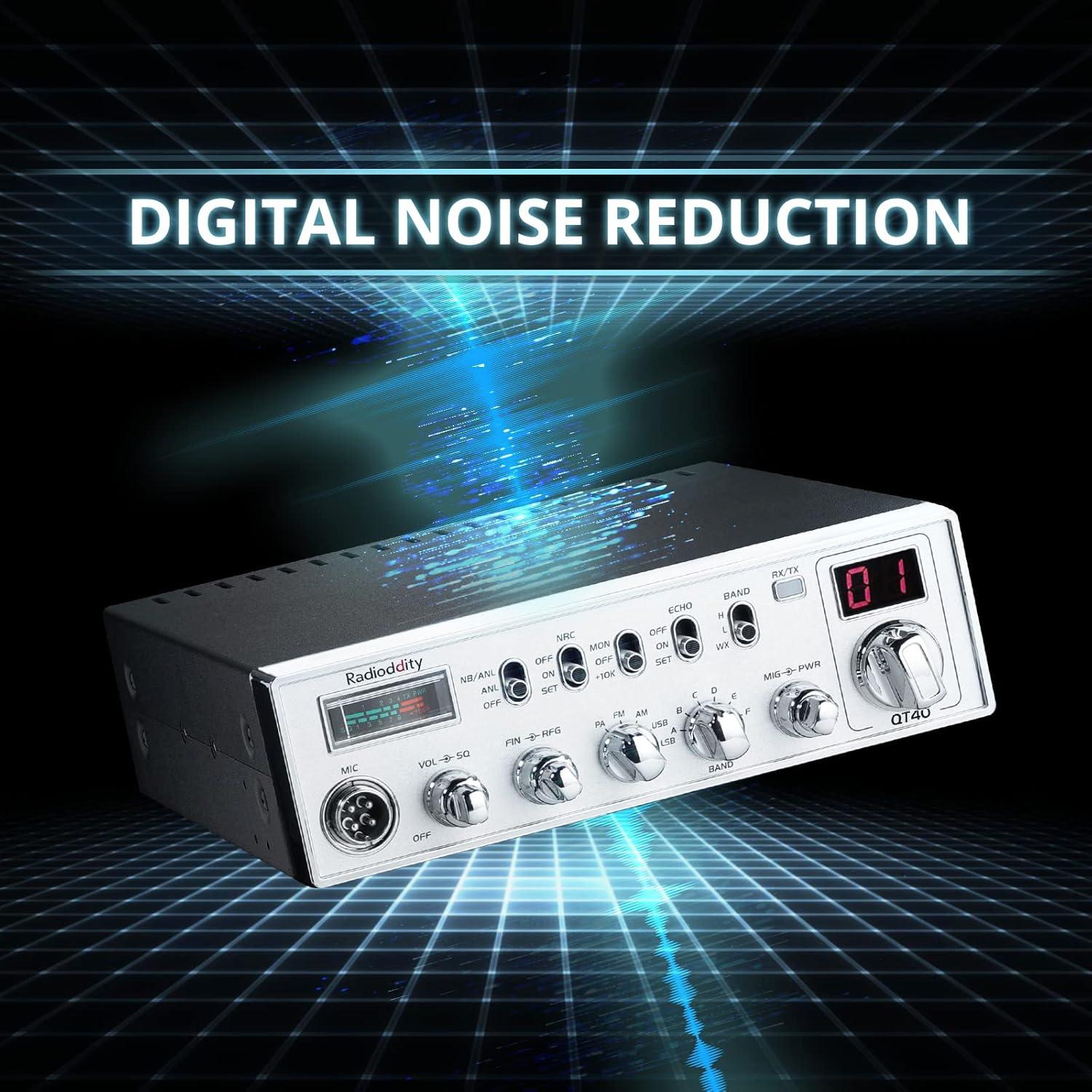 Radio de Ham Radioddity QT40 10 Metros 40W con NOAA