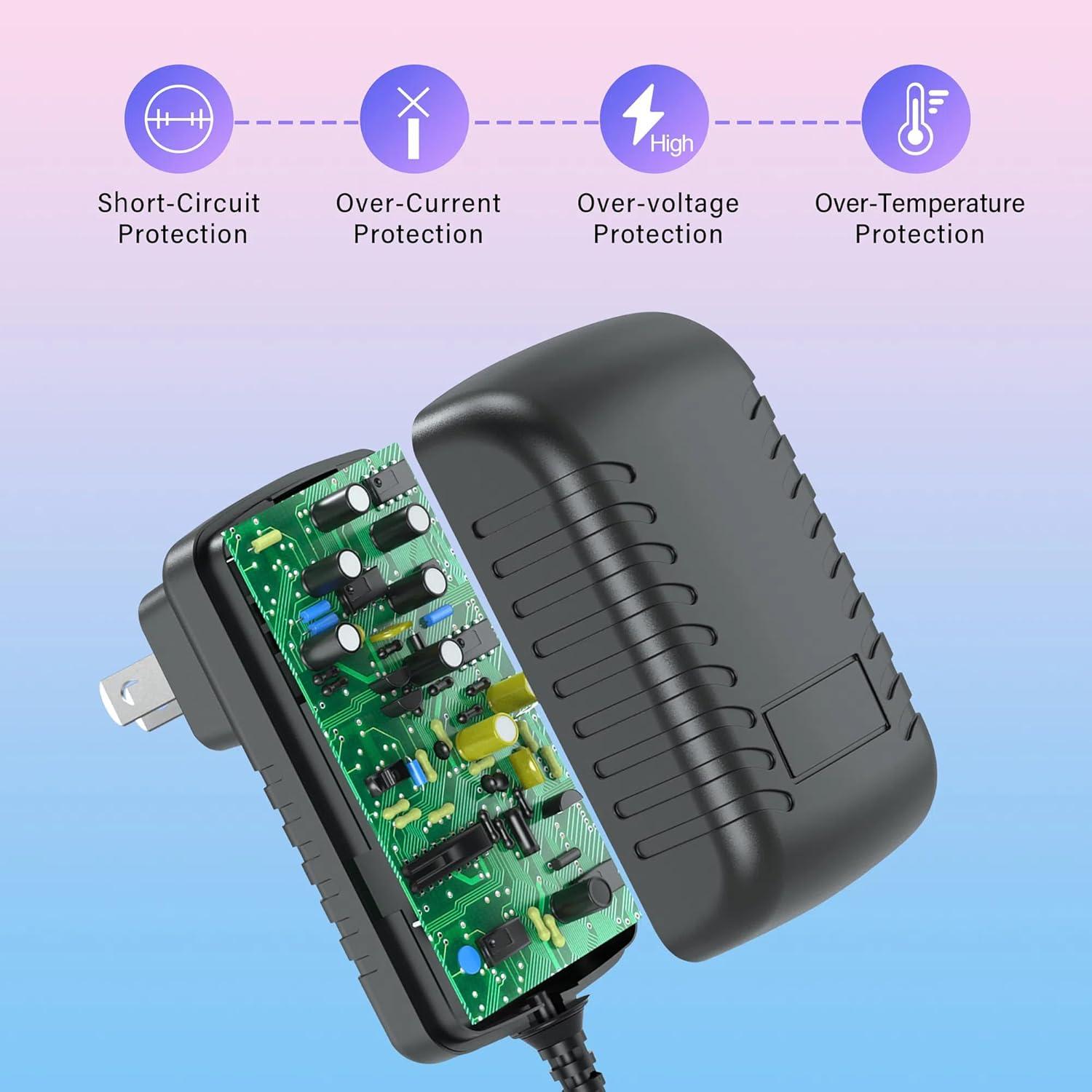 Adaptador de CA W&T para Raddy RE40 Radio de Emergencia USB-C
