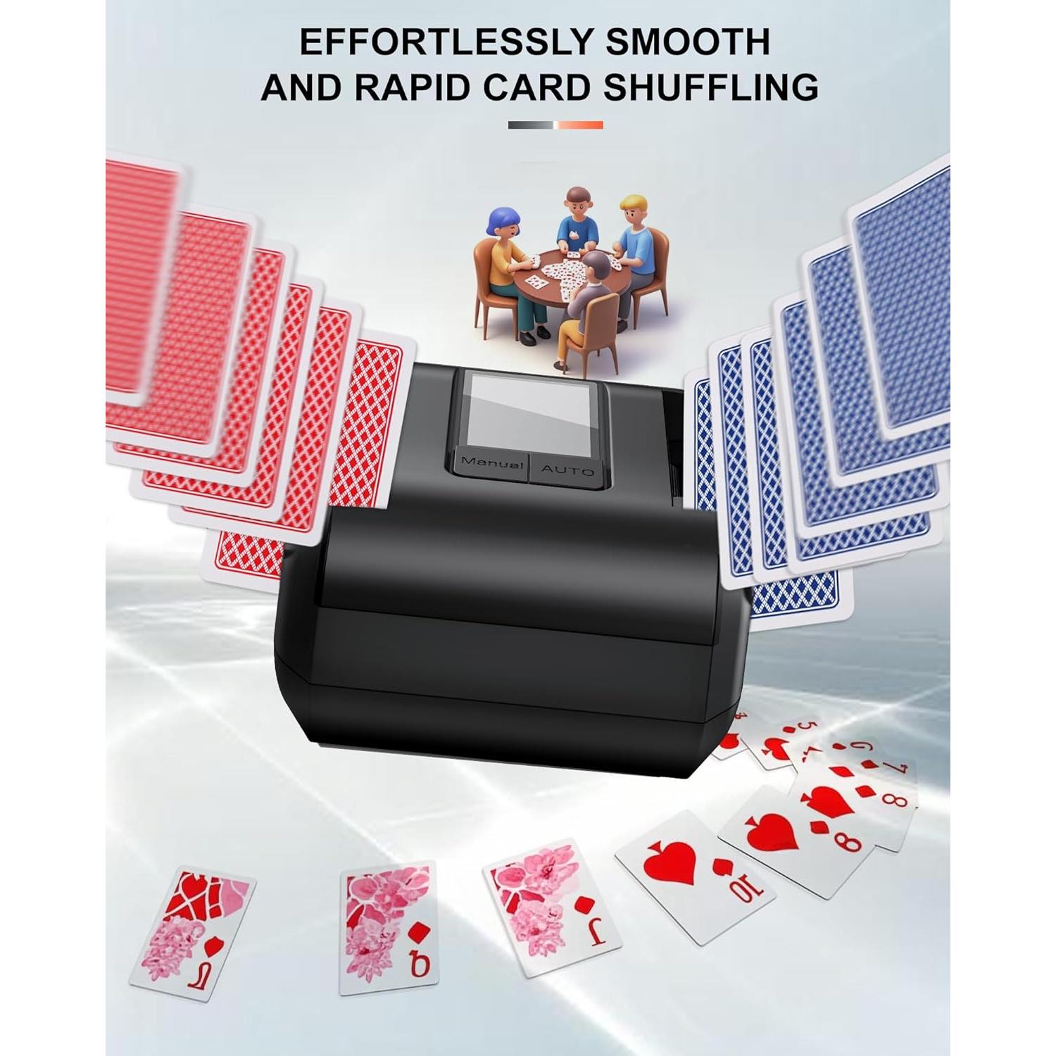 Barajador Automático de Cartas OBLITZON - Eléctrico, USB-C, 2000mAh