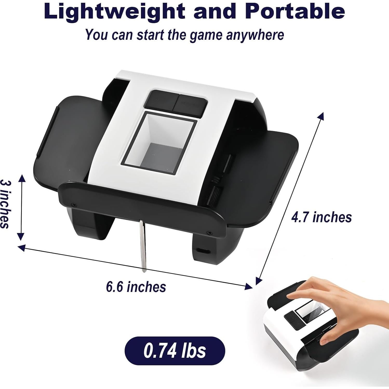 Barajador de Cartas Automático Casuenia, Recargable, 1-2 Barajas