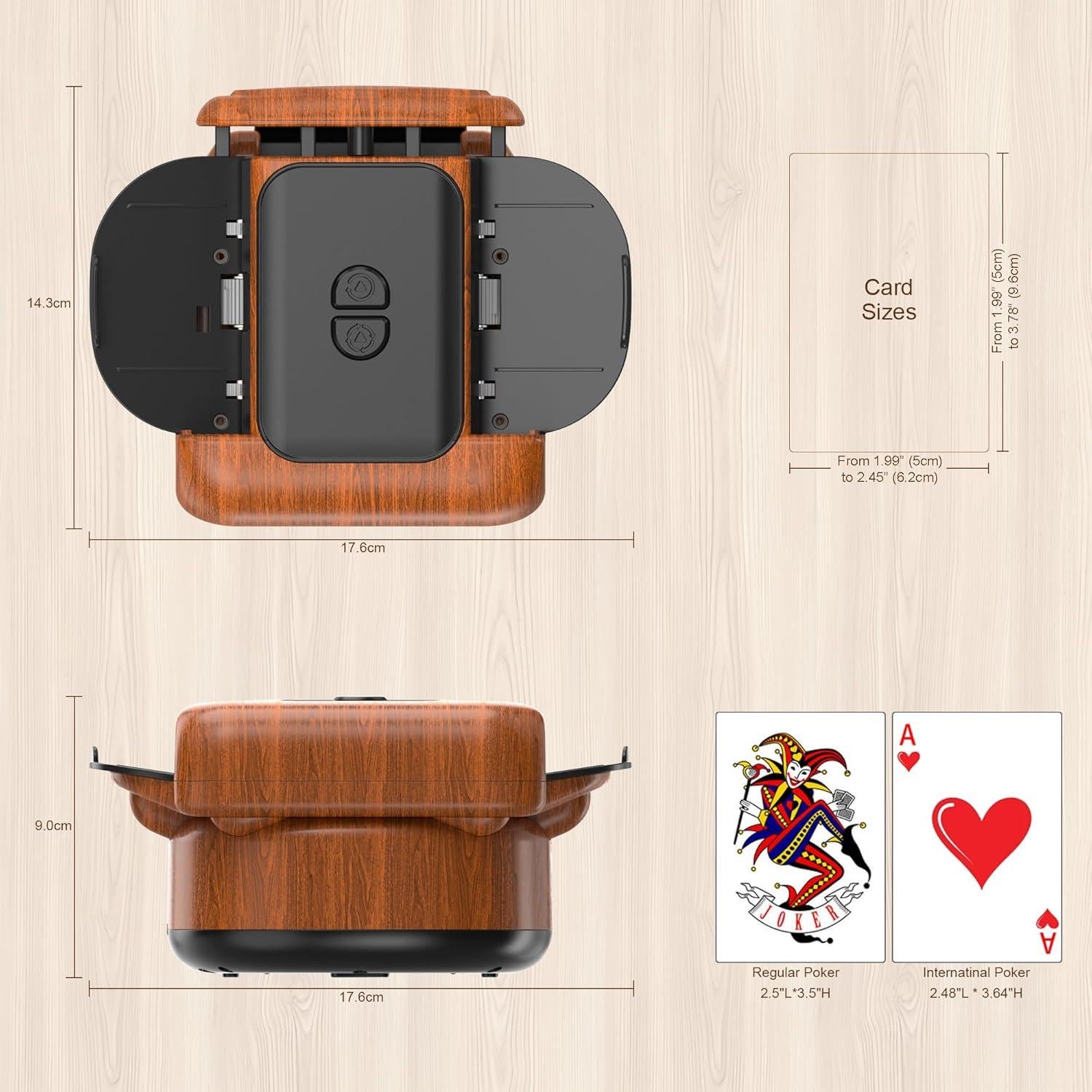 Barajador Automático de Cartas Joymanic para 2 Barajas - Silencioso y Portátil