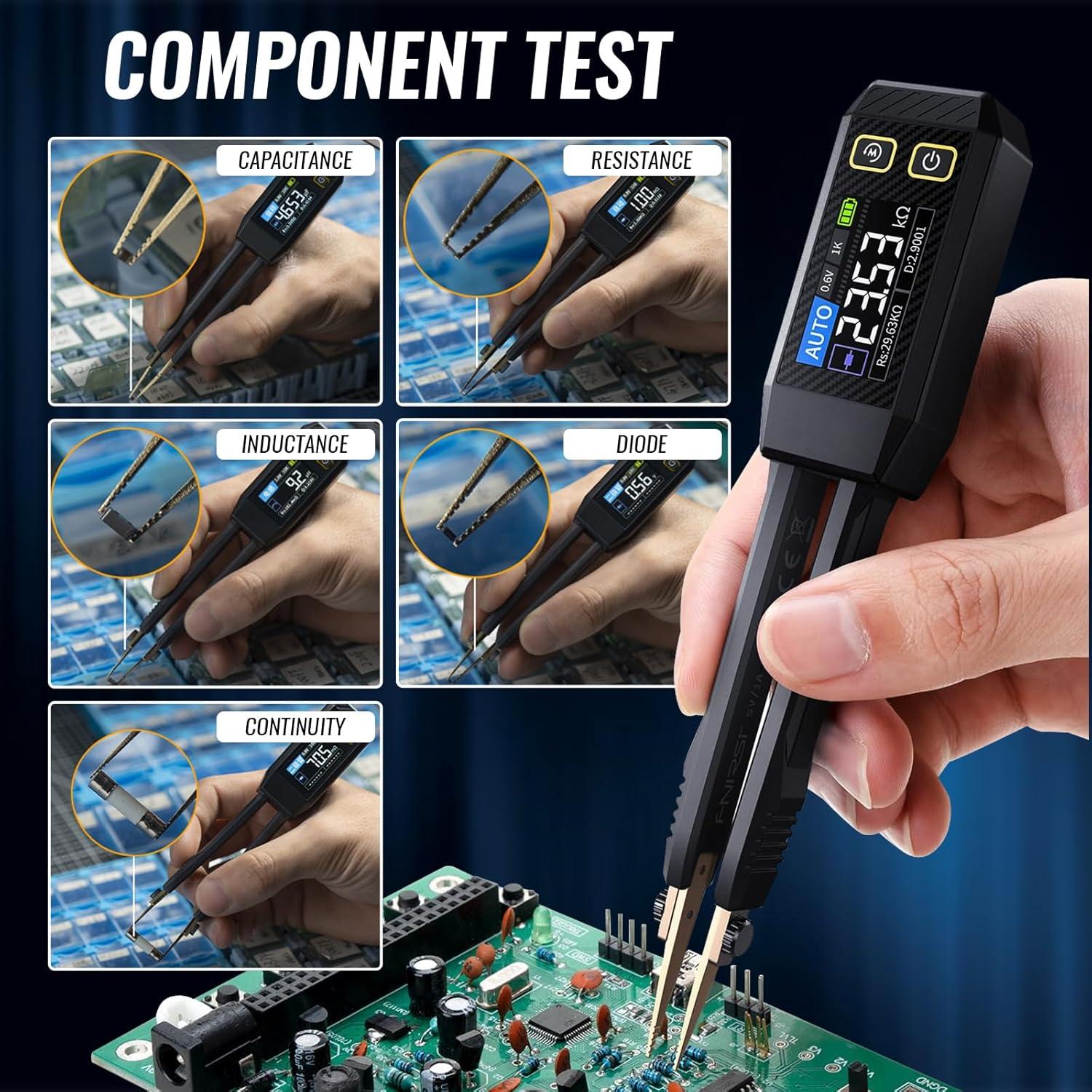 Medidor LCR Tekcoplustd TK508PLUS 10kHz Pinzas Compacto