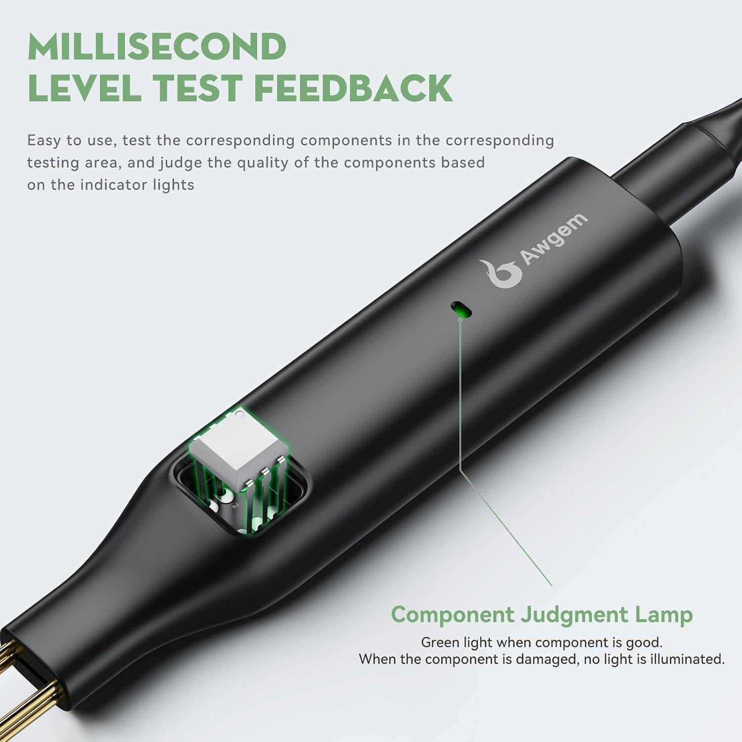 Probador de Transistores y Optoacopladores Awgem TO1p Portátil