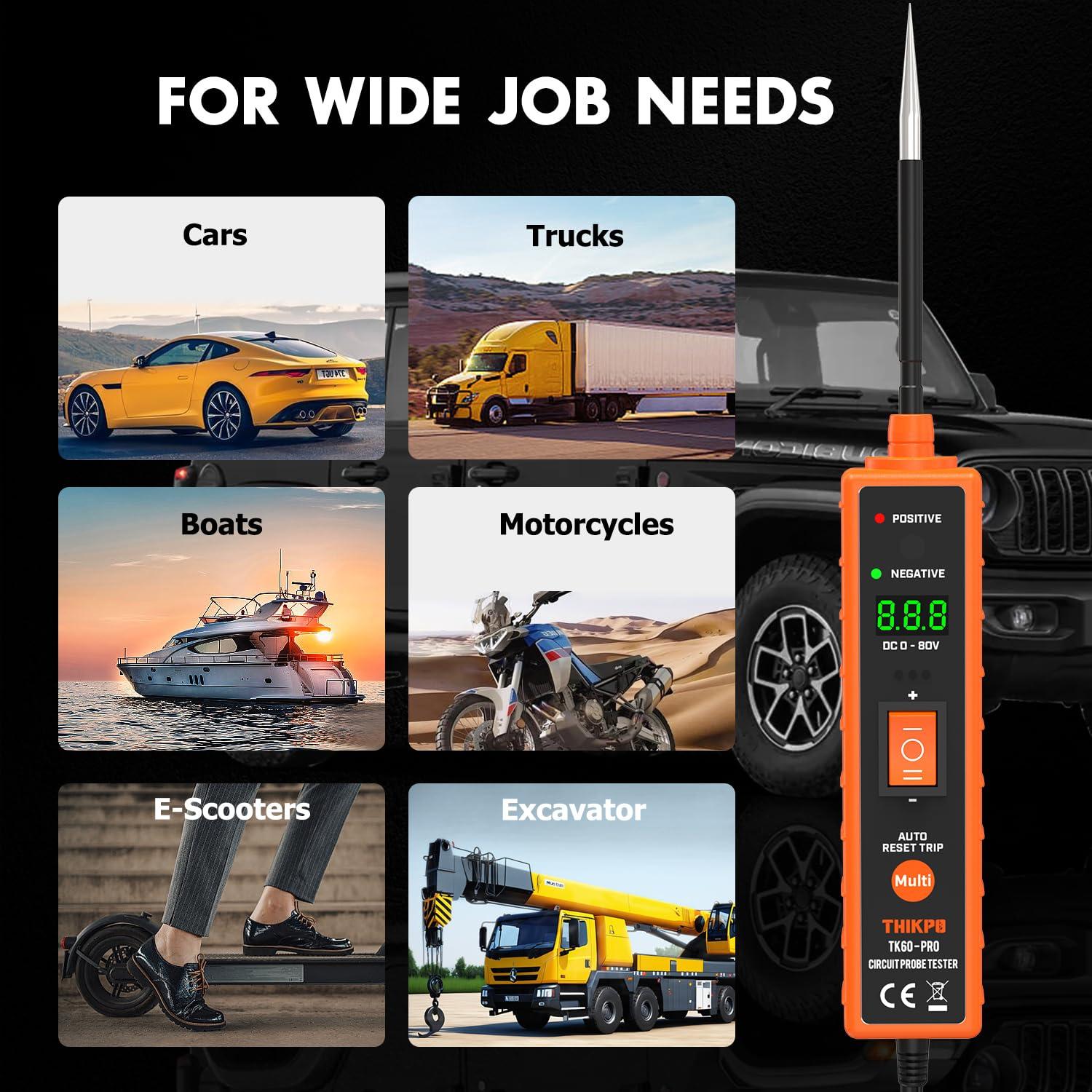 Probador de Circuito Automotriz THIKPO 6-24V DC con LCD