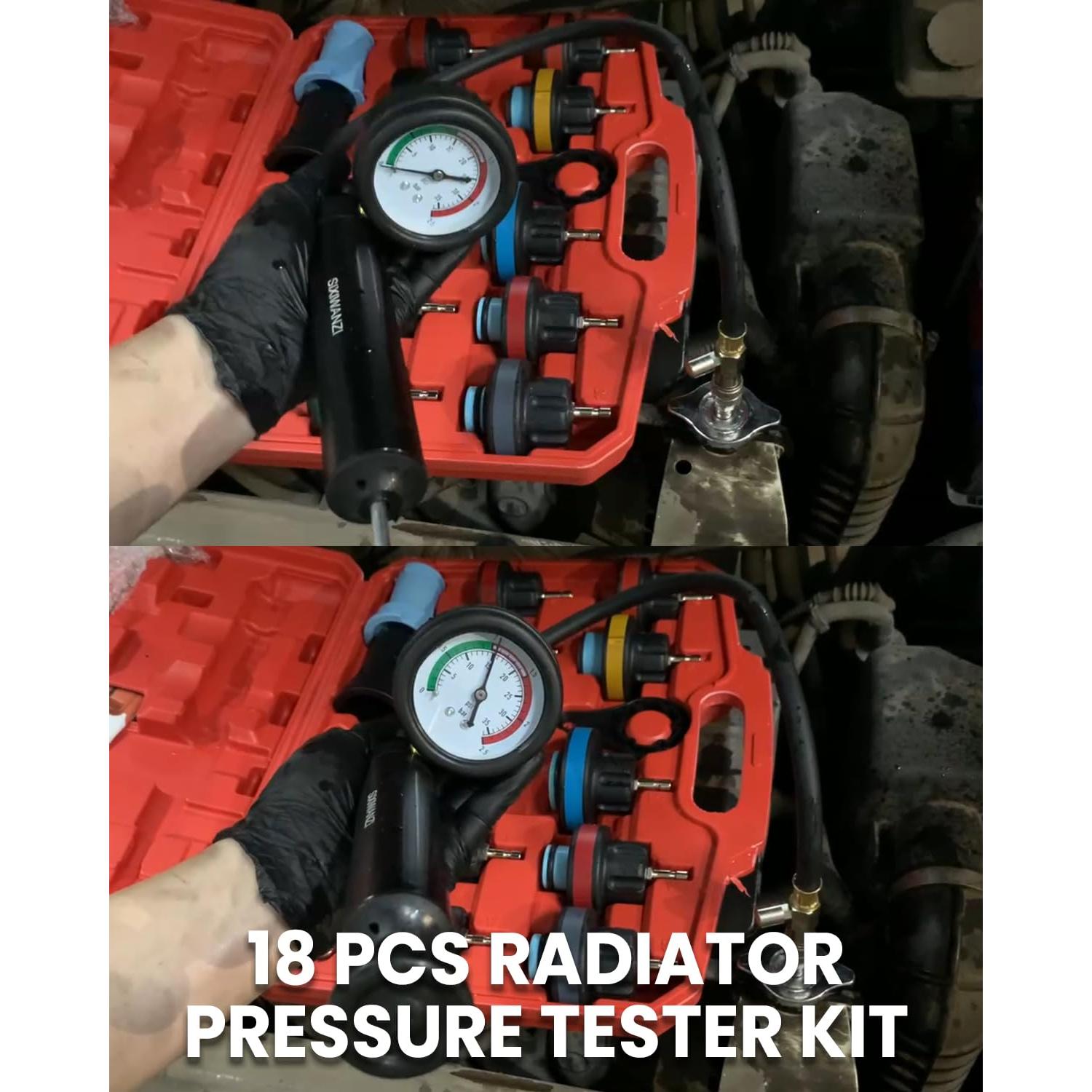 Kit de Probador de Presión de Refrigerante SIXIWANZI 18 Piezas