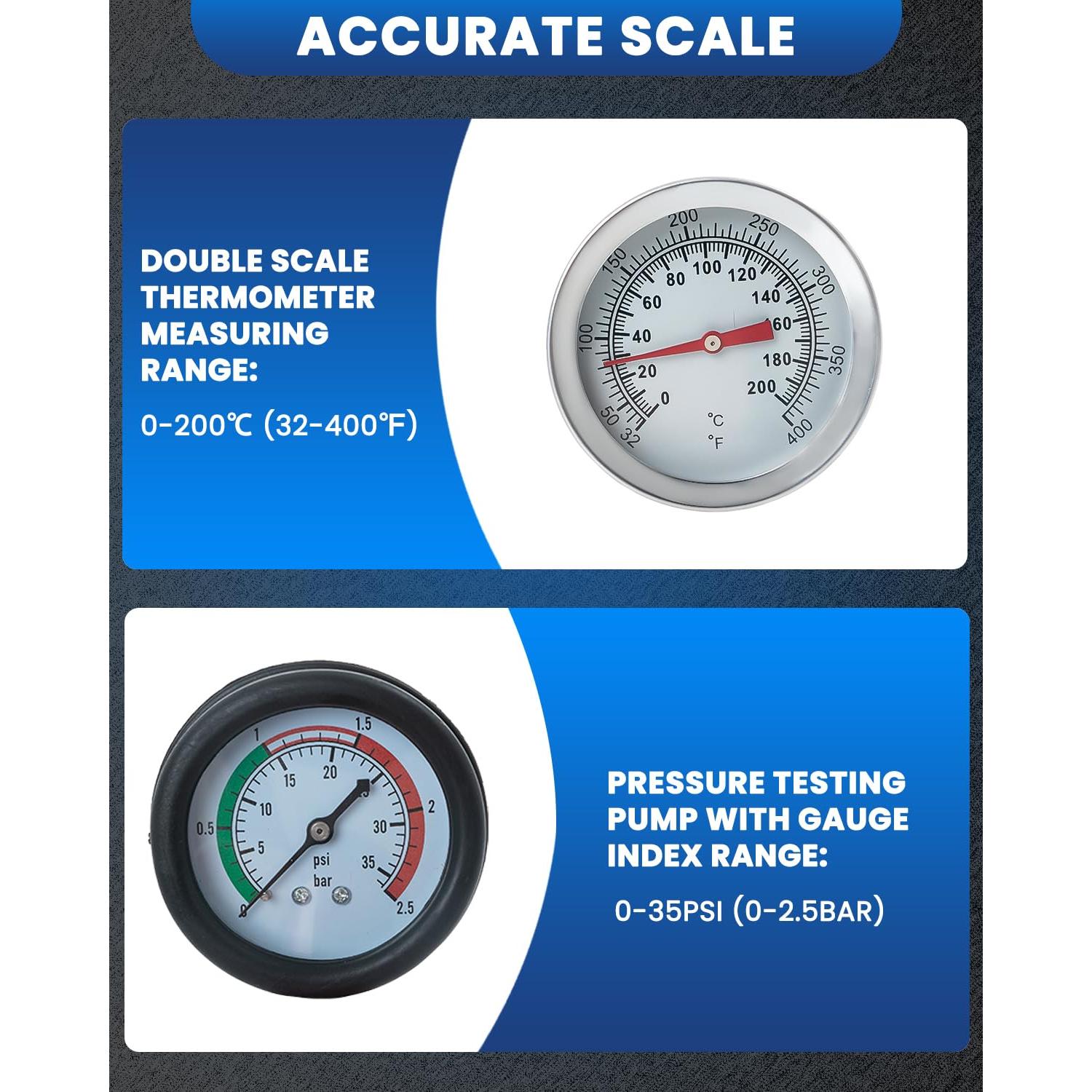 Kit de Probador de Presión de Refrigerante SIXIWANZI 18 Piezas