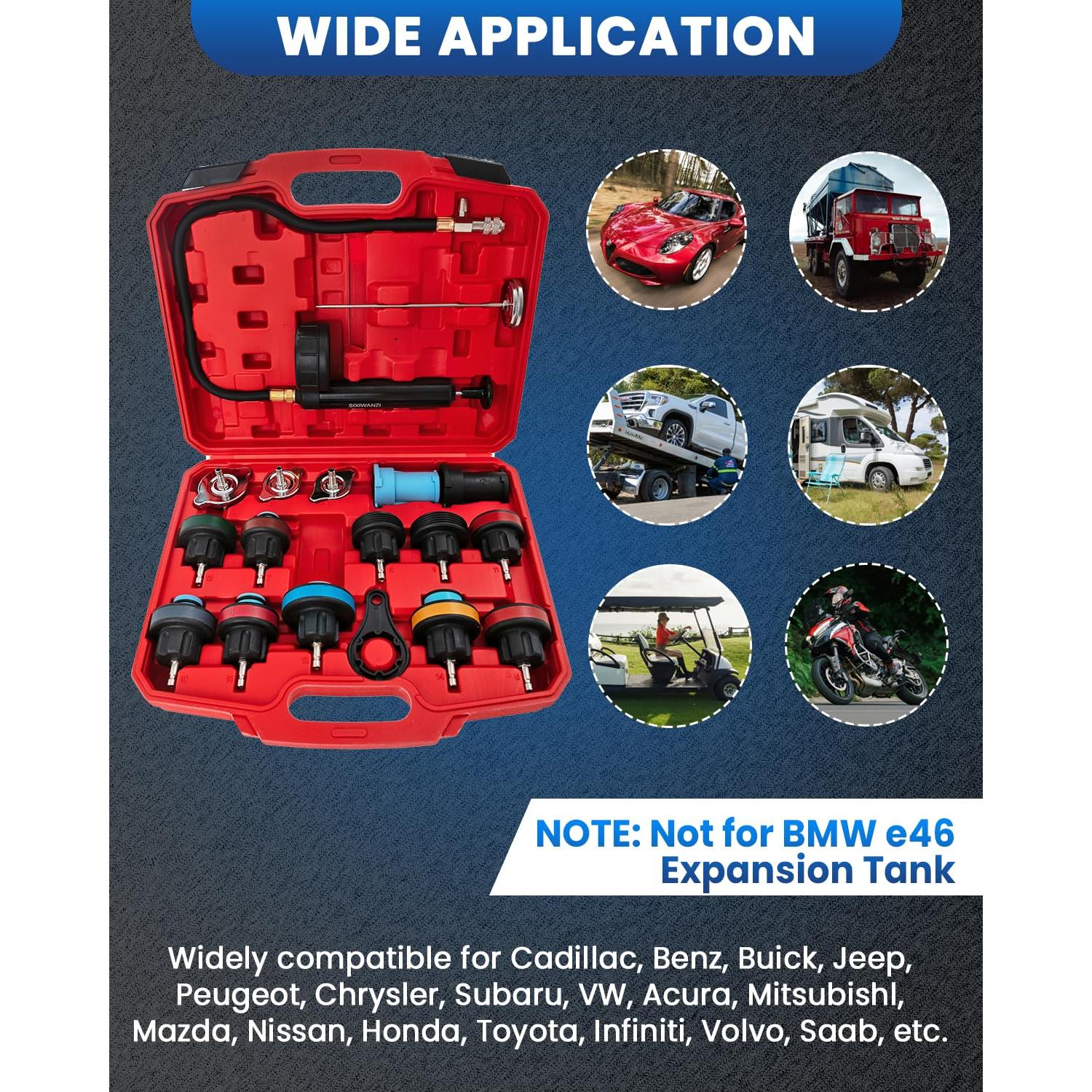 Kit de Probador de Presión de Refrigerante SIXIWANZI 18 Piezas