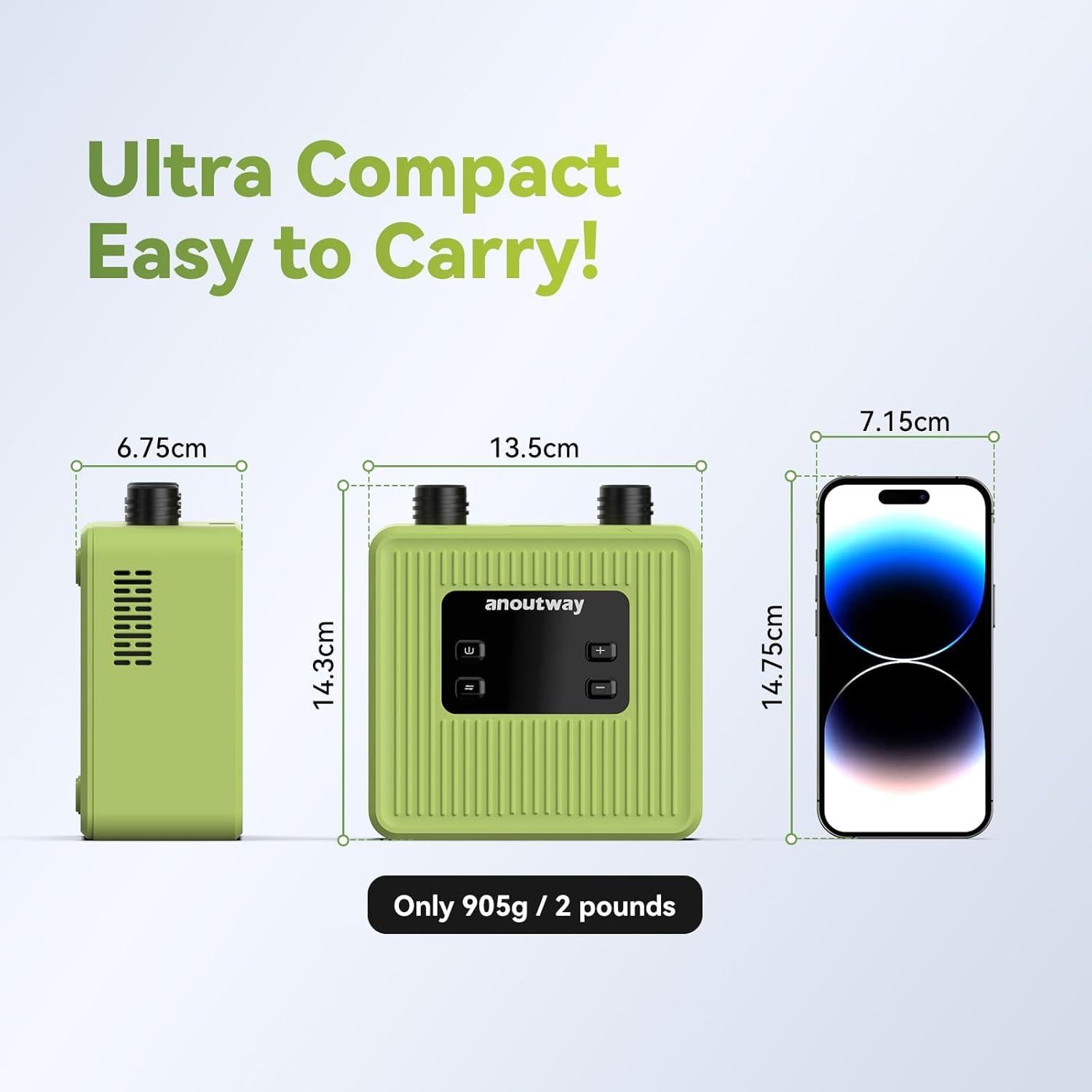 Bomba Eléctrica SUP Anoutway 20PSI Doble Etapa Compacta