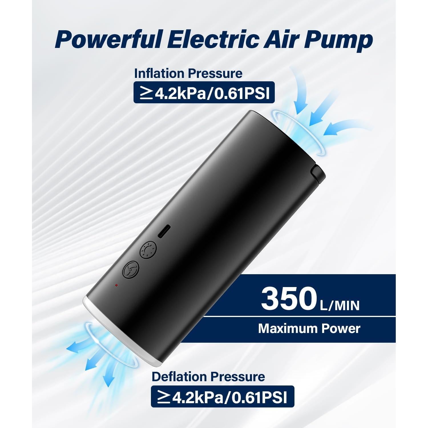 Bomba de Aire Eléctrica HK 4500mAh Mini para Inflables