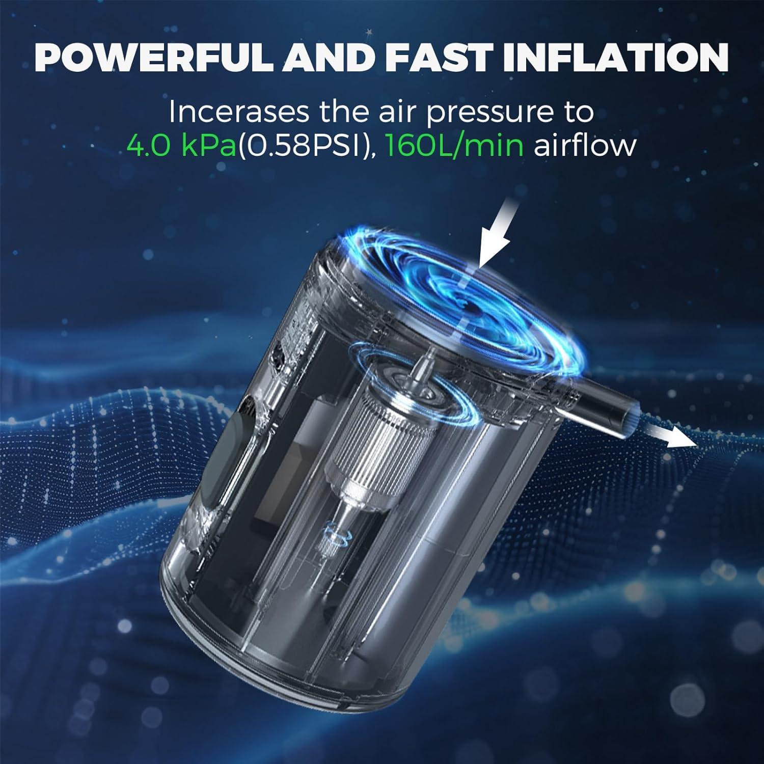 Bomba de Aire Portátil QUNATURE 4KPa Recargable 800mAh