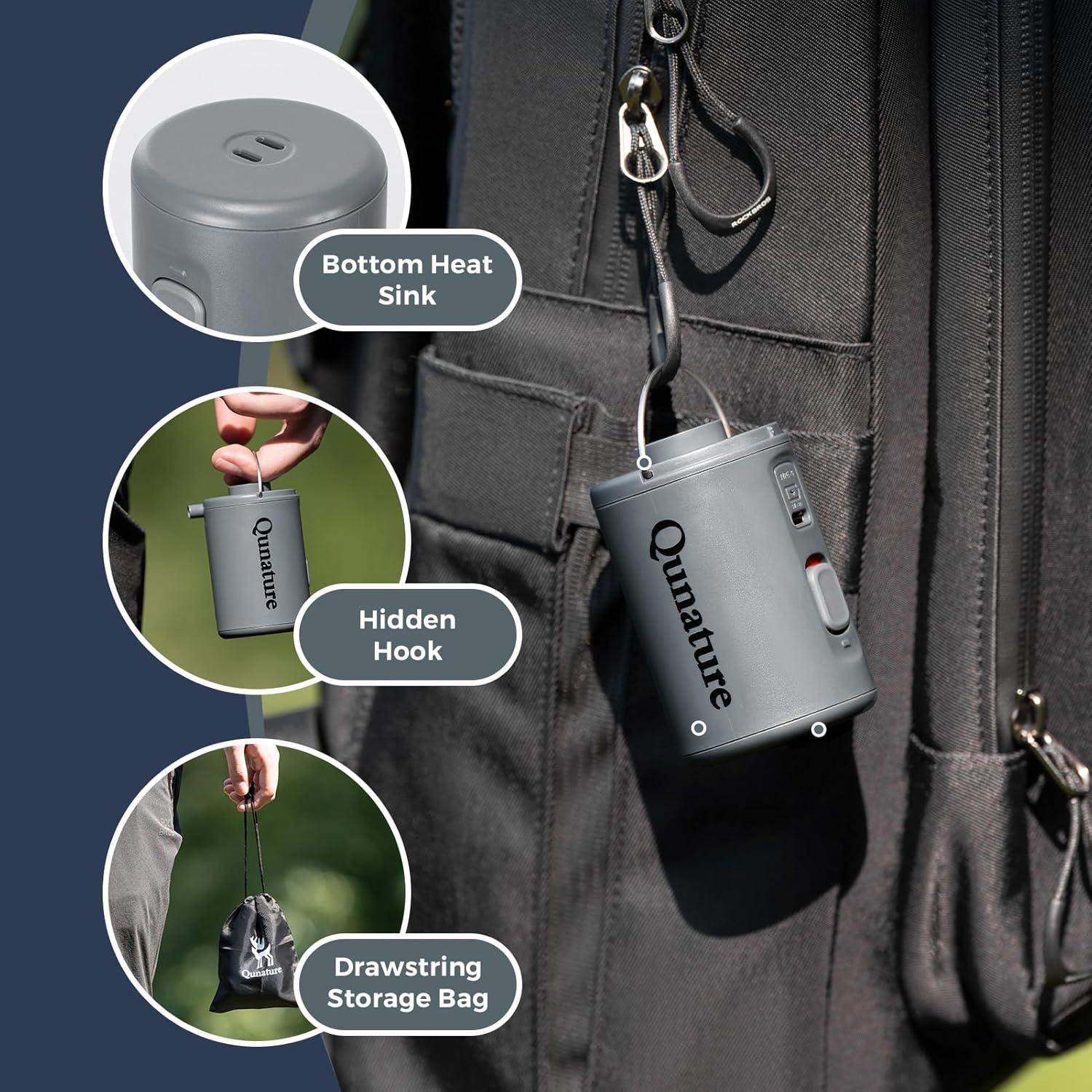 Bomba de Aire Portátil QUNATURE 4KPa Recargable 800mAh