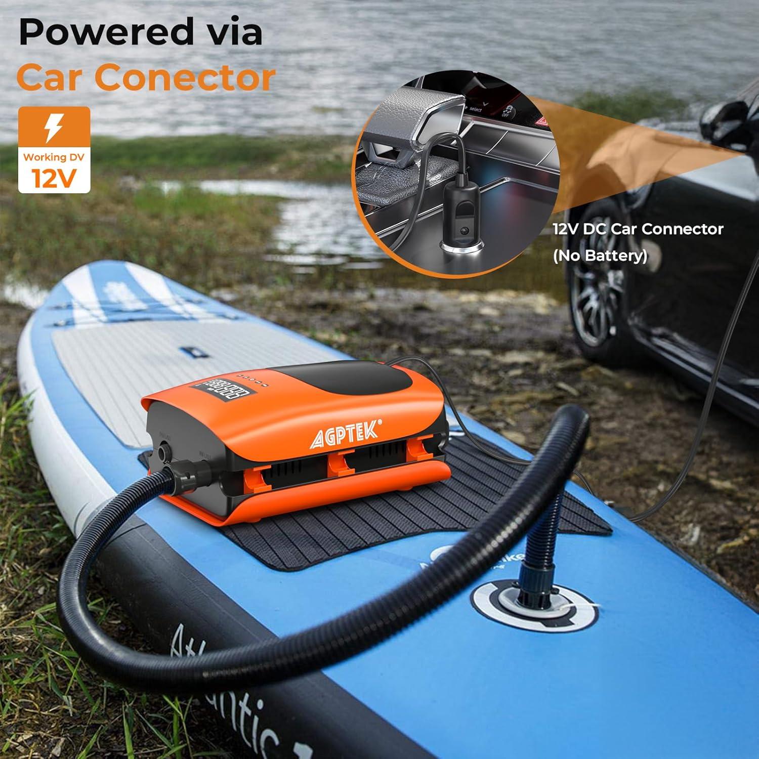Bomba de Aire Eléctrica AGPTEK 22 PSI para Tabla de Paddle