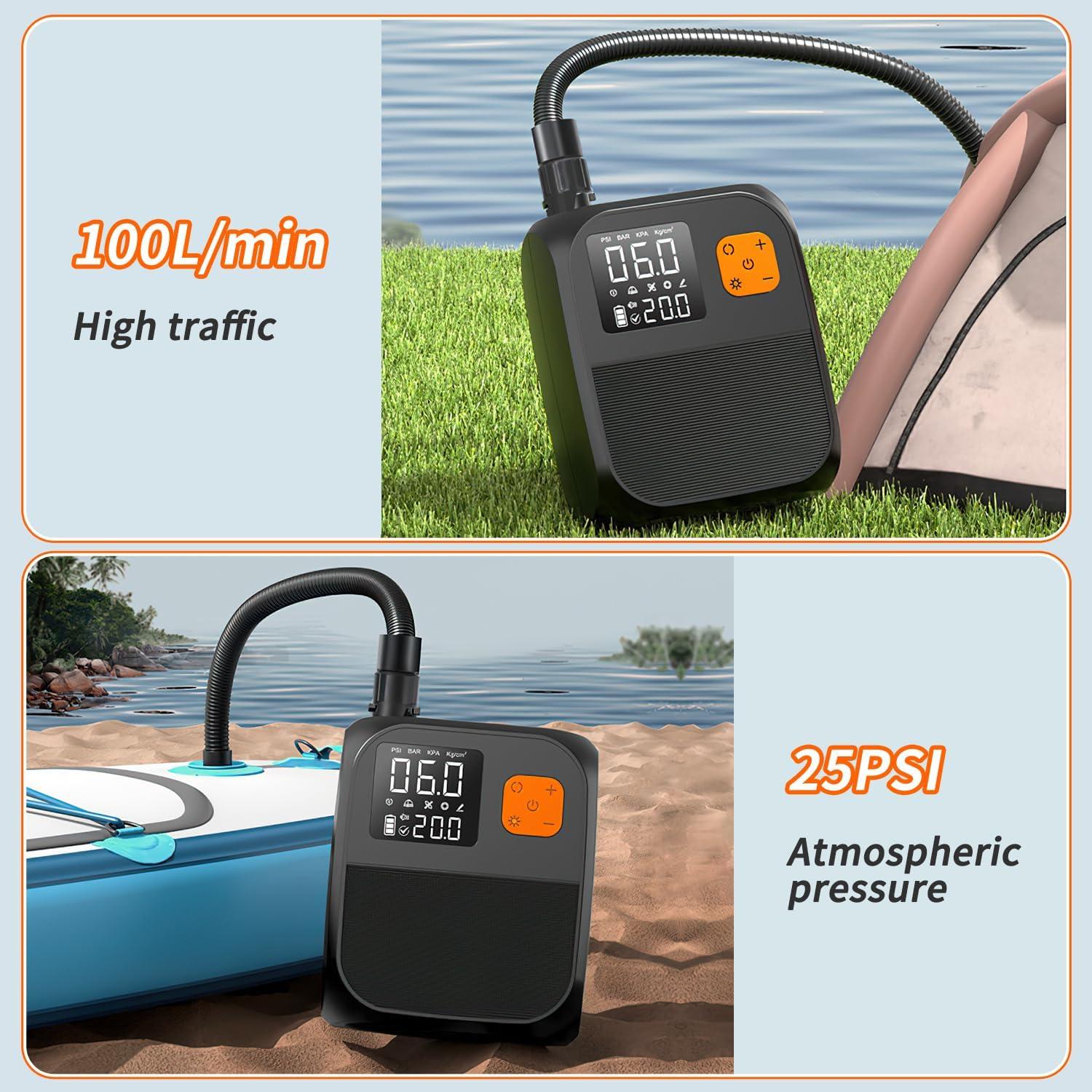 Bomba de Aire Eléctrica Fisca XD-ZP01-3 25PSI Portátil