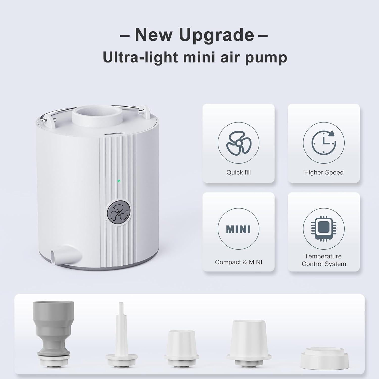 Bomba de aire portátil Motorenbau 1600mAh inflado rápido